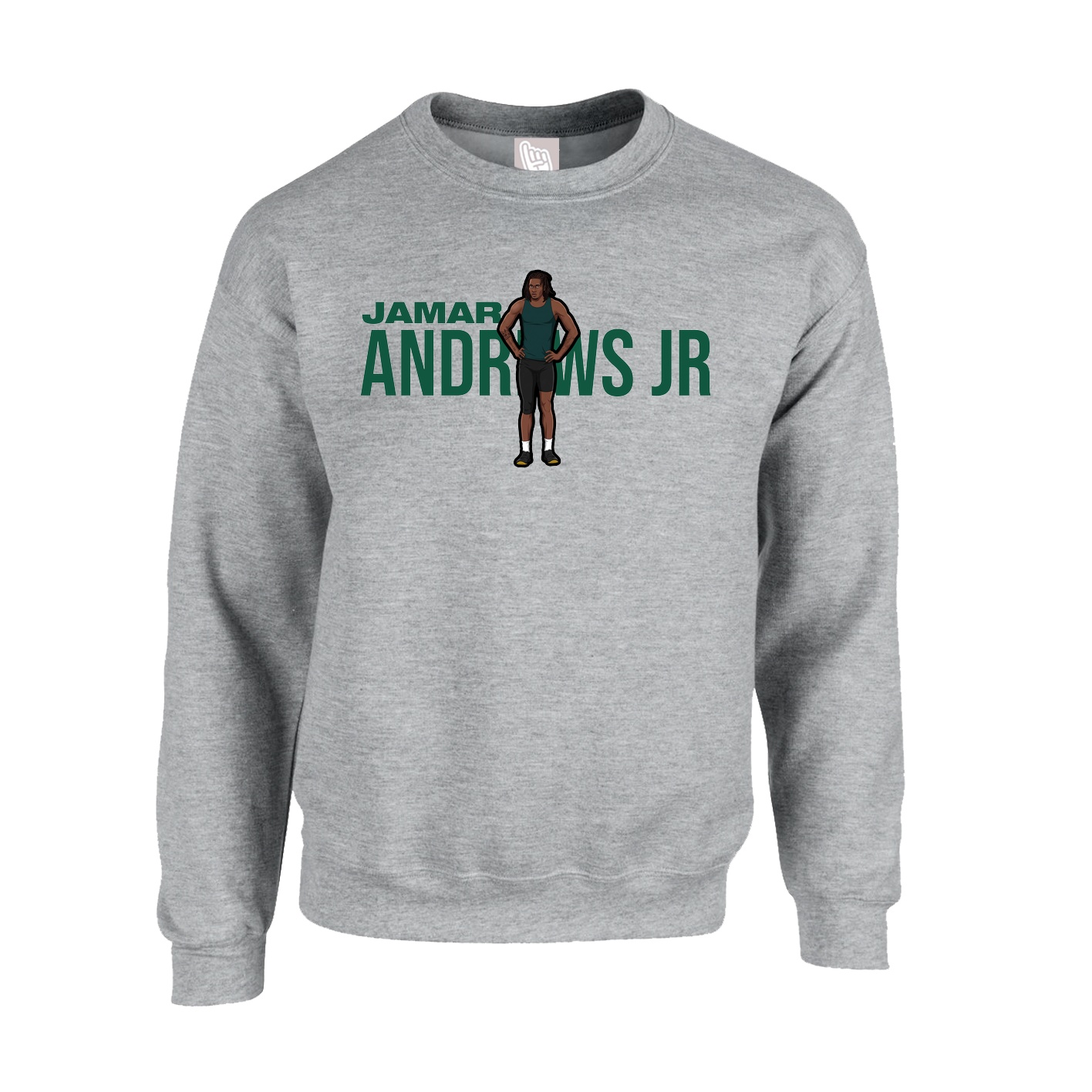Fleece Crew — Player Name in Grey