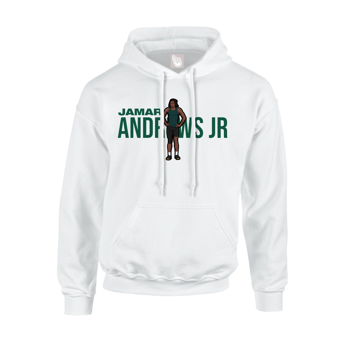 Youth Hoodie — Player Name in White