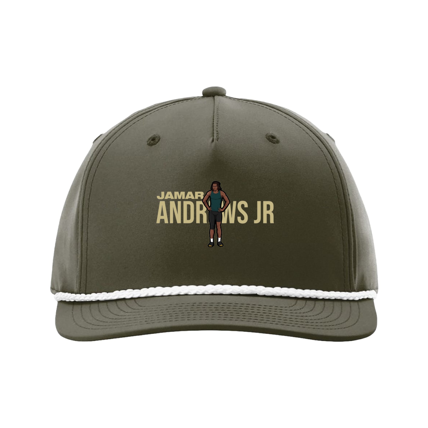 Five-Panel Classic Rope Cap — Player Name in Green