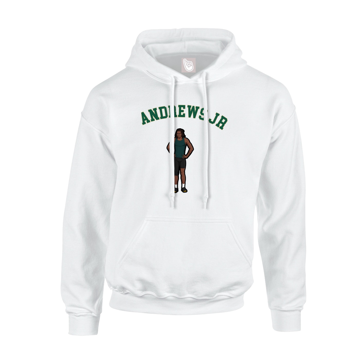 Youth Hoodie — Shirsey Arch in White