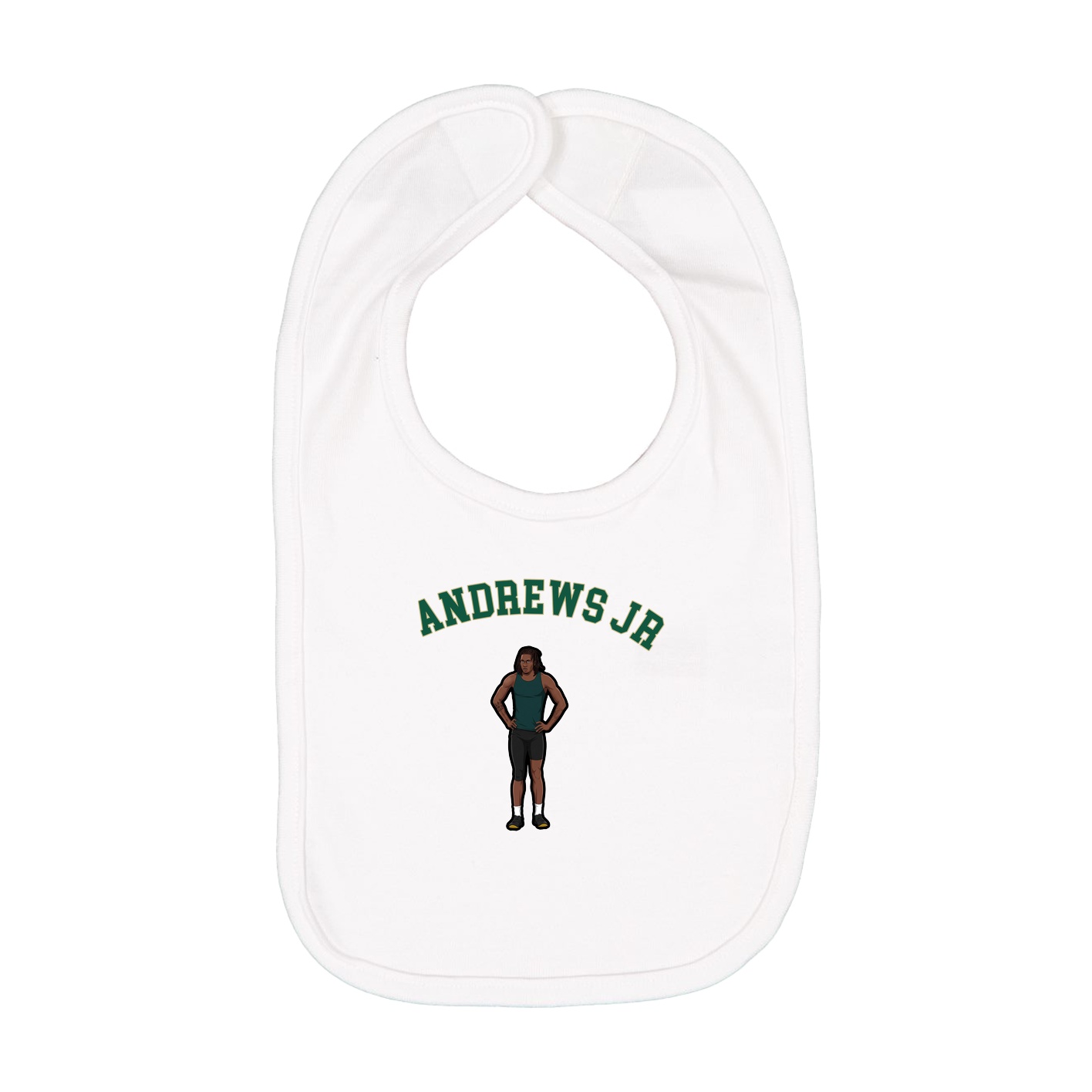 Infant Bib — Shirsey Arch in White