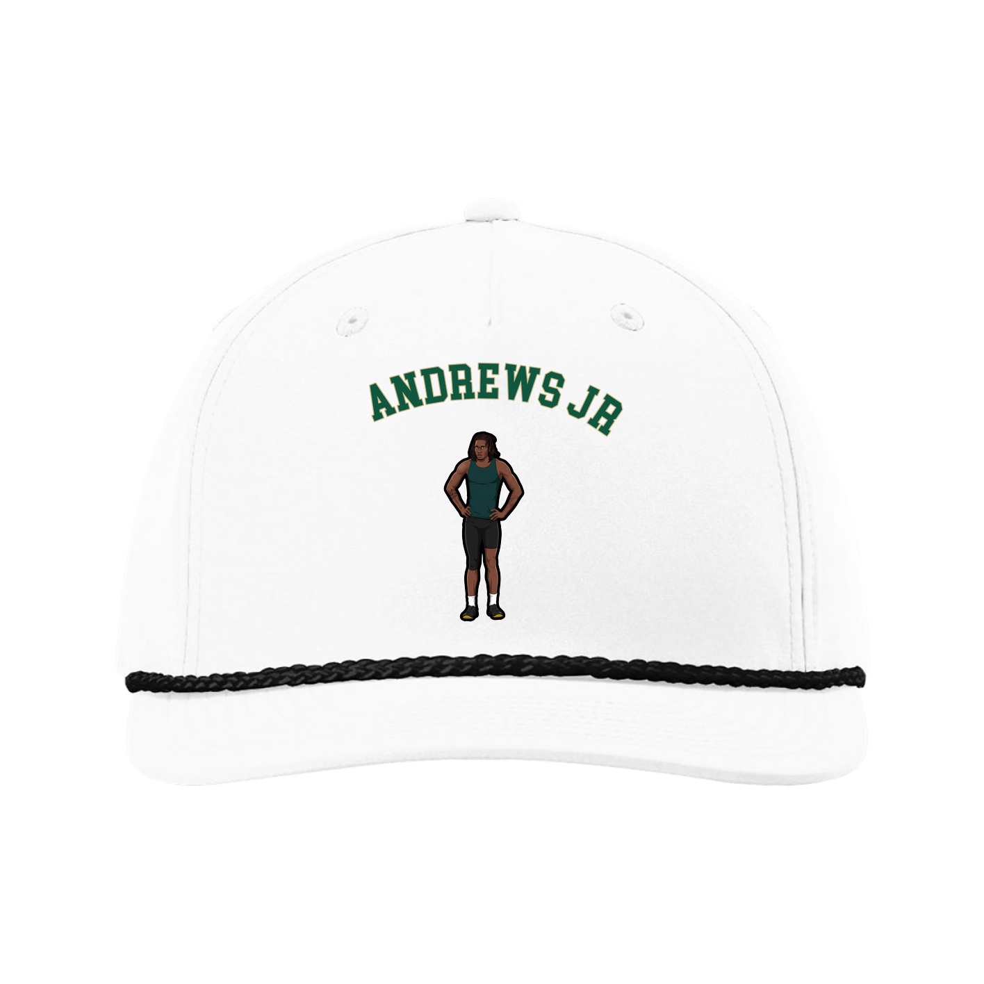 Five-Panel Classic Rope Cap — Shirsey Arch in White