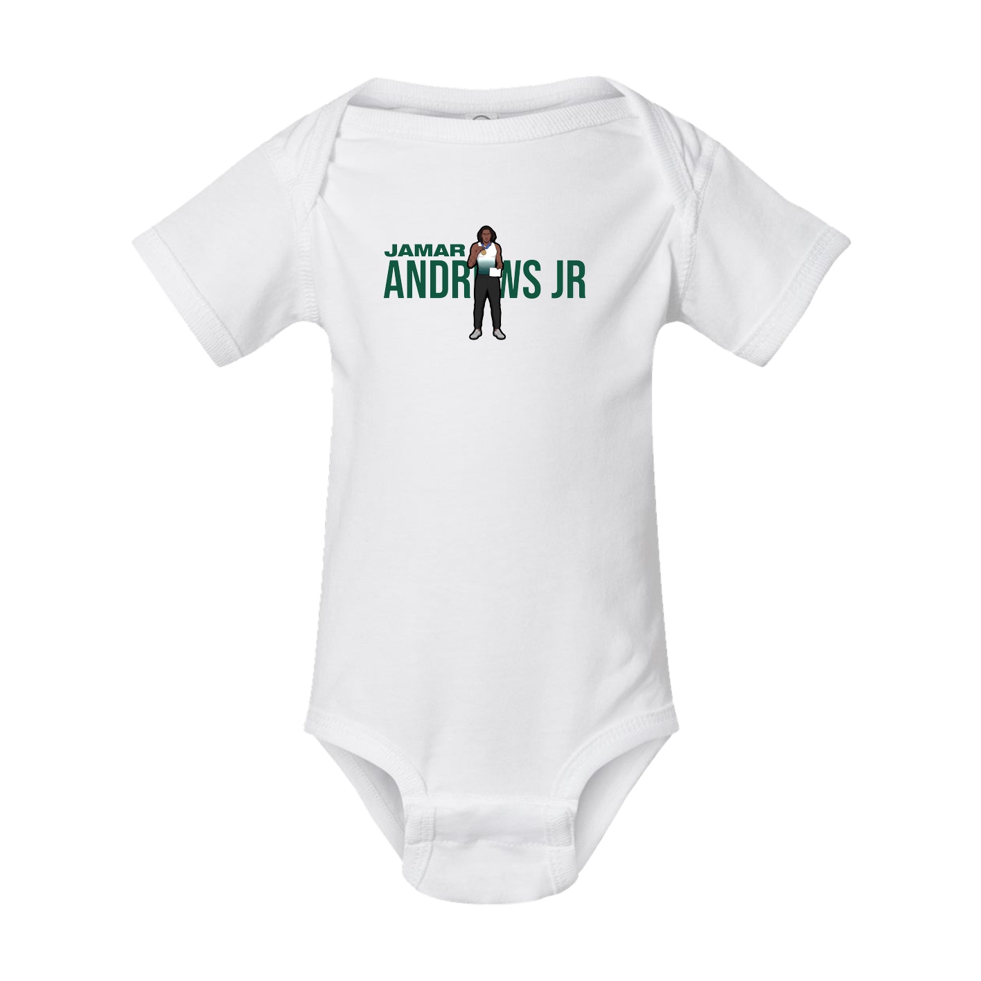 Baby Onesie — Player Name in White