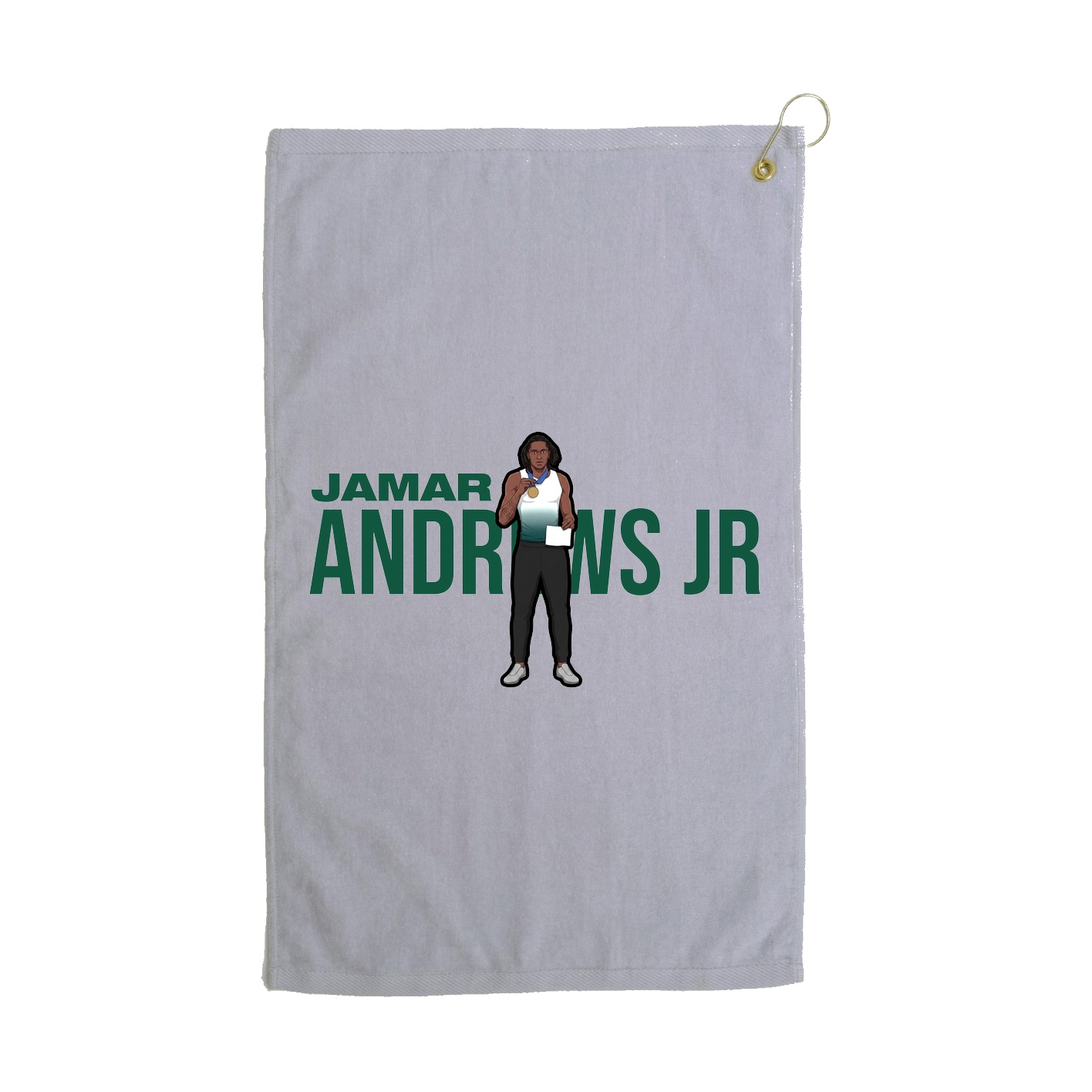 Golf Towel — Player Name in Grey