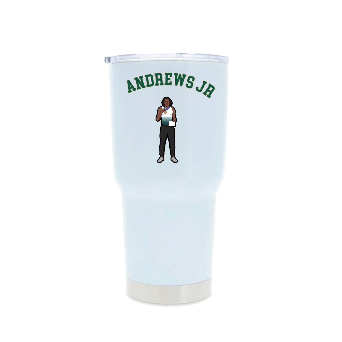 30oz Stainless Steel Tumbler — Shirsey Arch in White