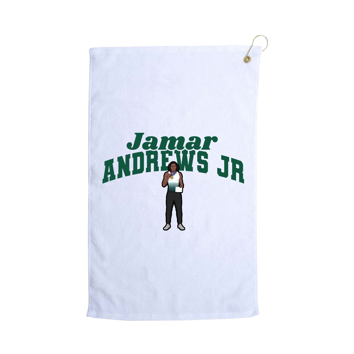 Golf Towel — Signature Arch in White