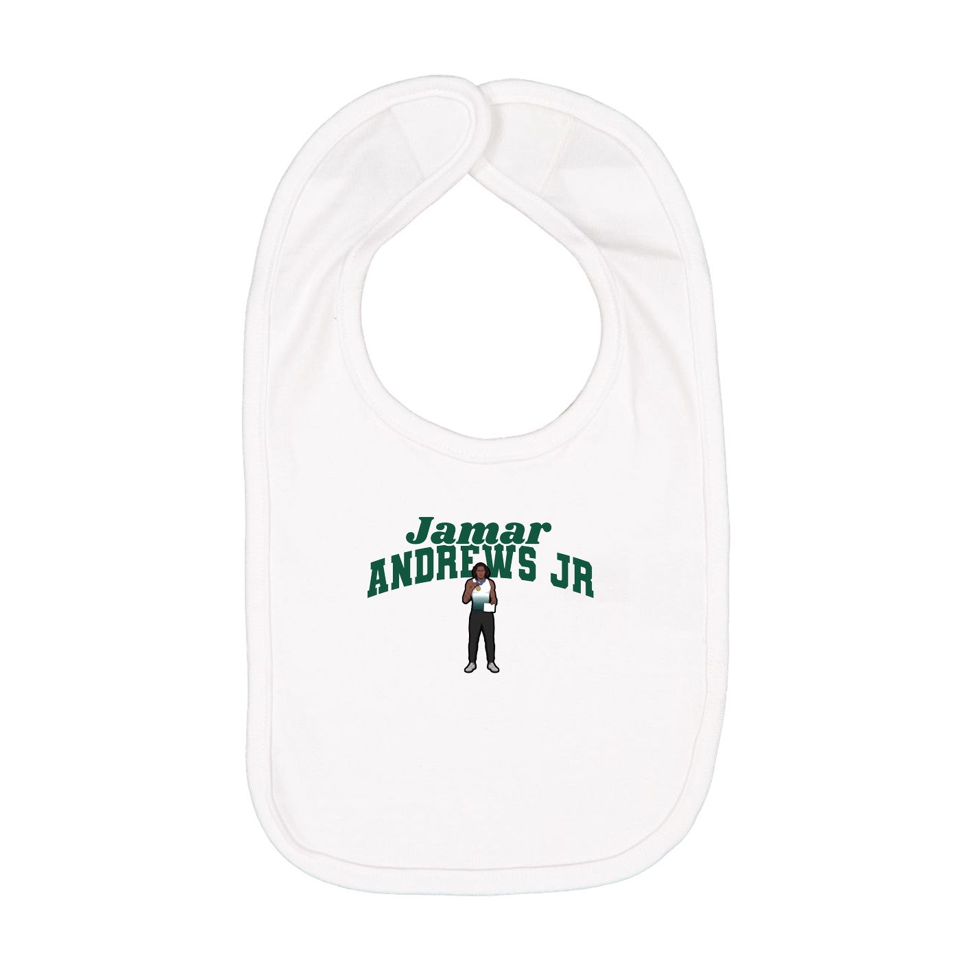 Infant Bib — Signature Arch in White