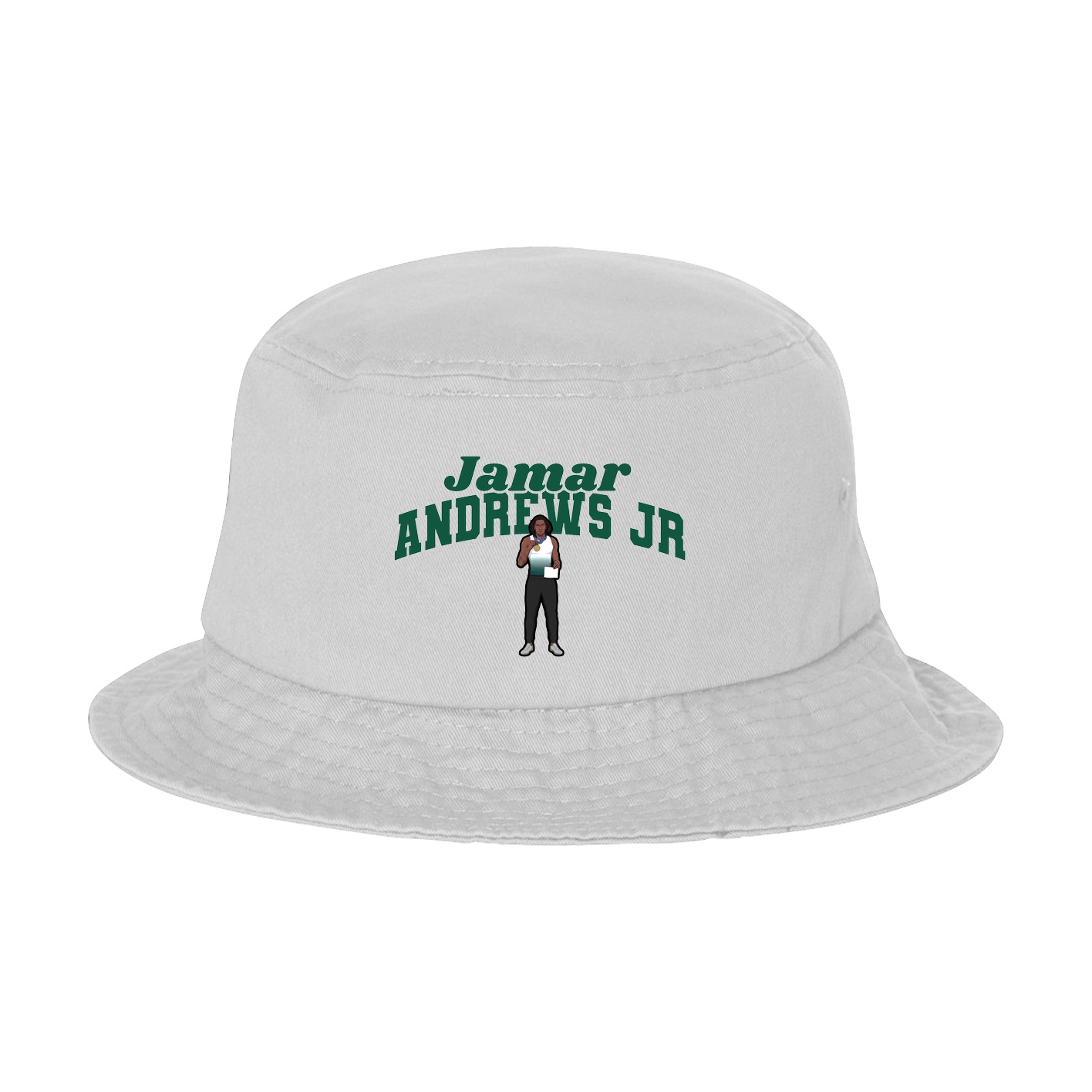 Bucket Cap — Signature Arch in White