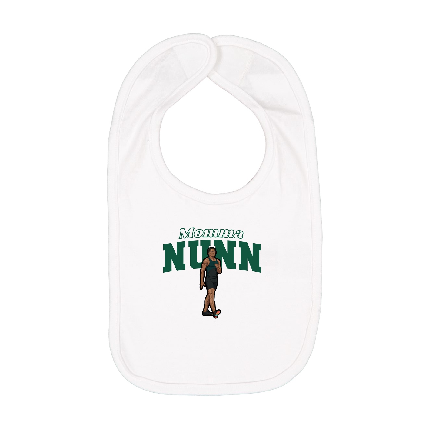 Infant Bib — Mothers Day Block in White