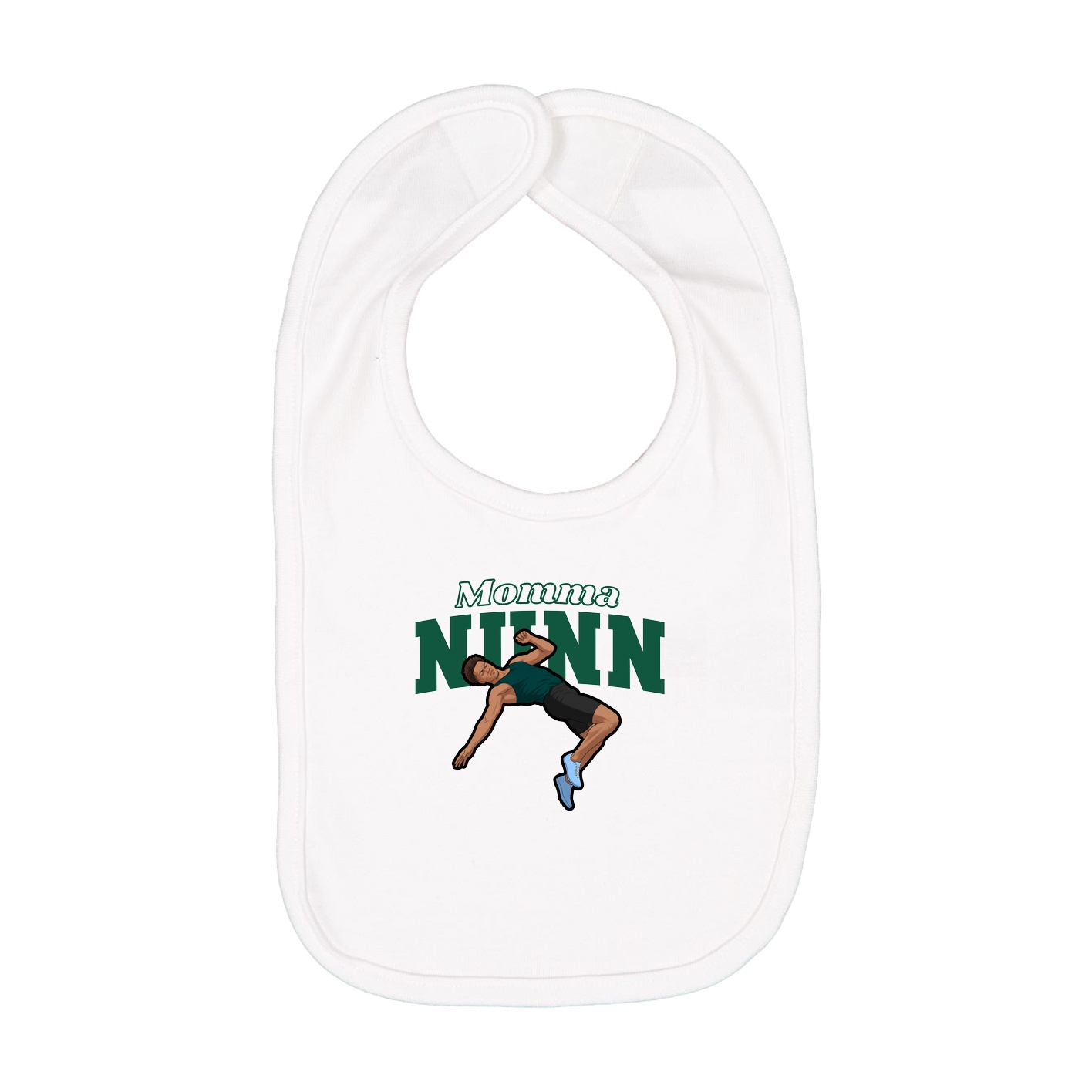 Infant Bib — Mothers Day Block in White