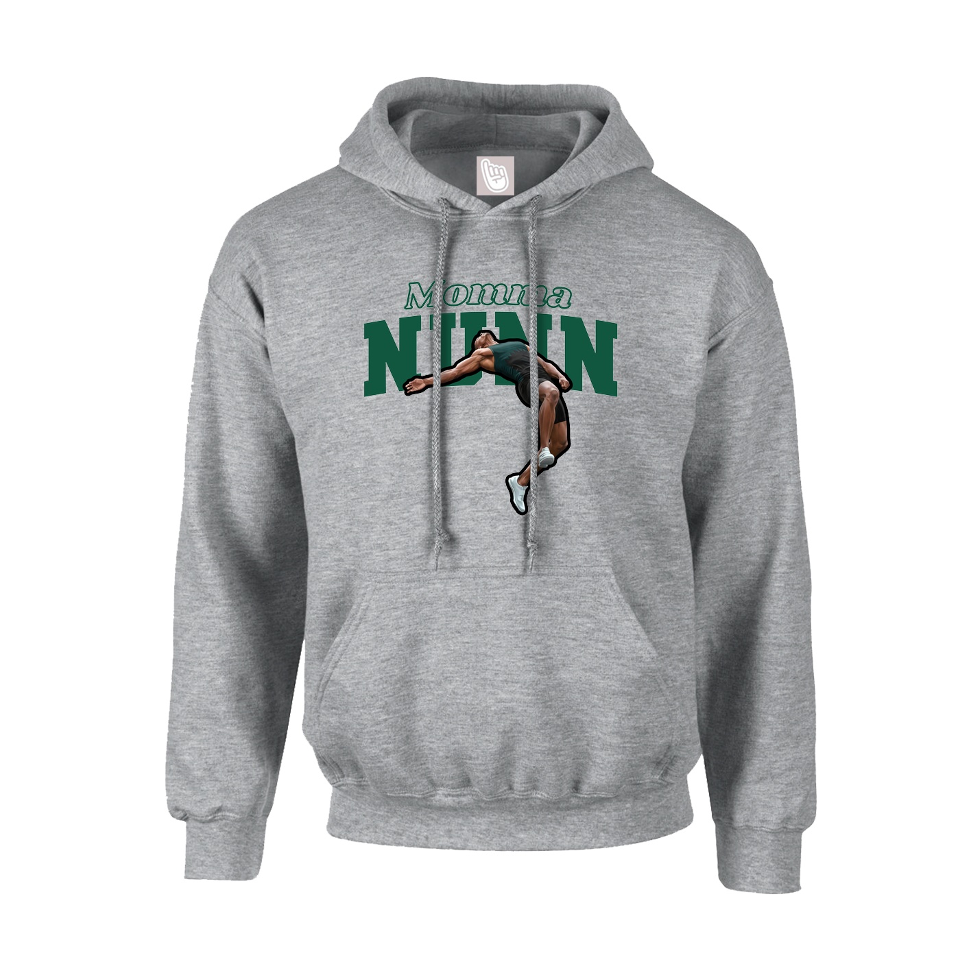 Youth Hoodie — Mothers Day Block in Grey