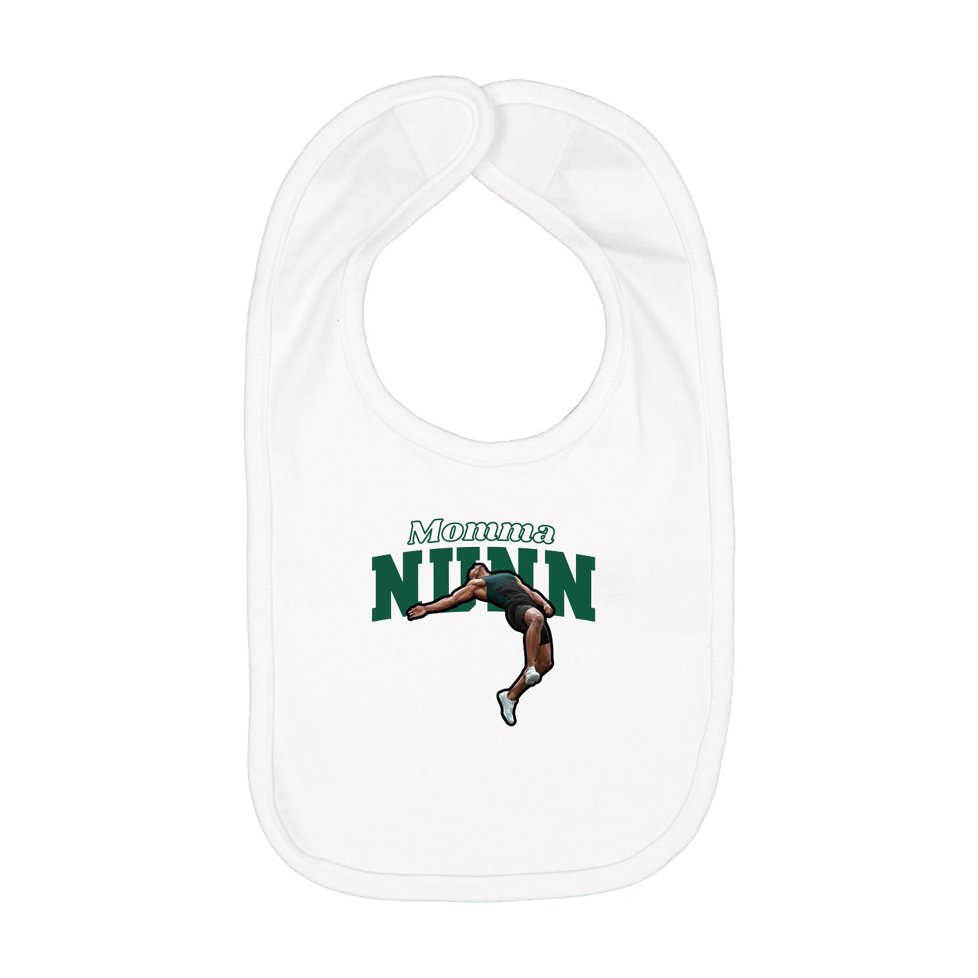 Infant Bib — Mothers Day Block in White