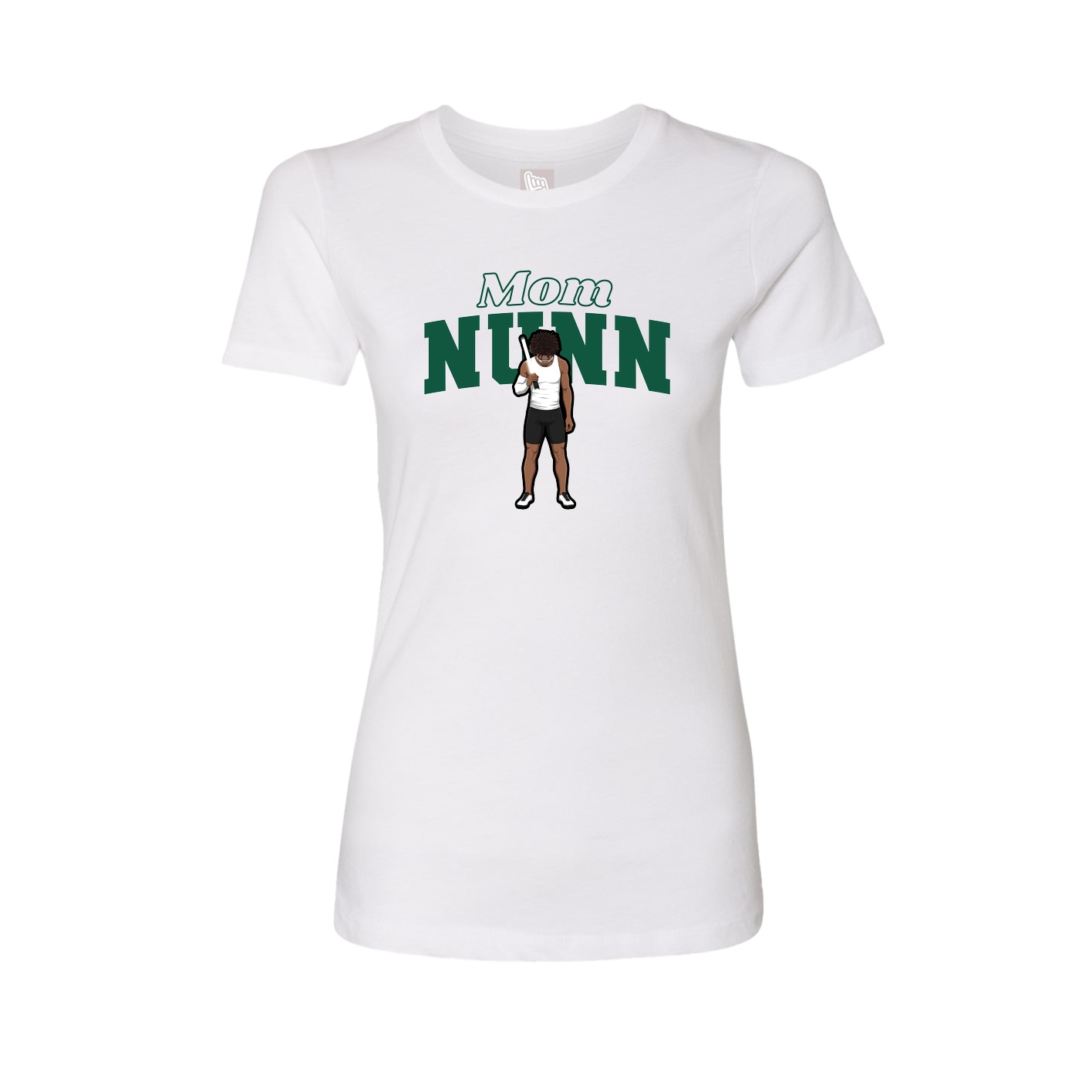 Womens Tee — Mothers Day Block in White