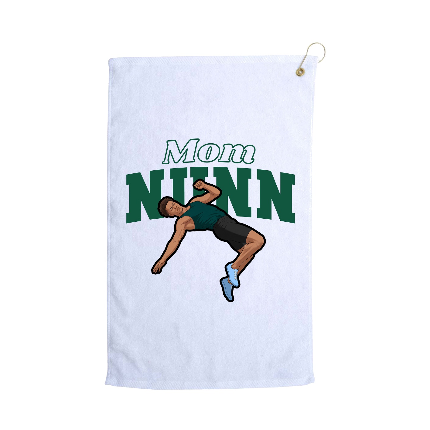 Golf Towel — Mothers Day Block in White