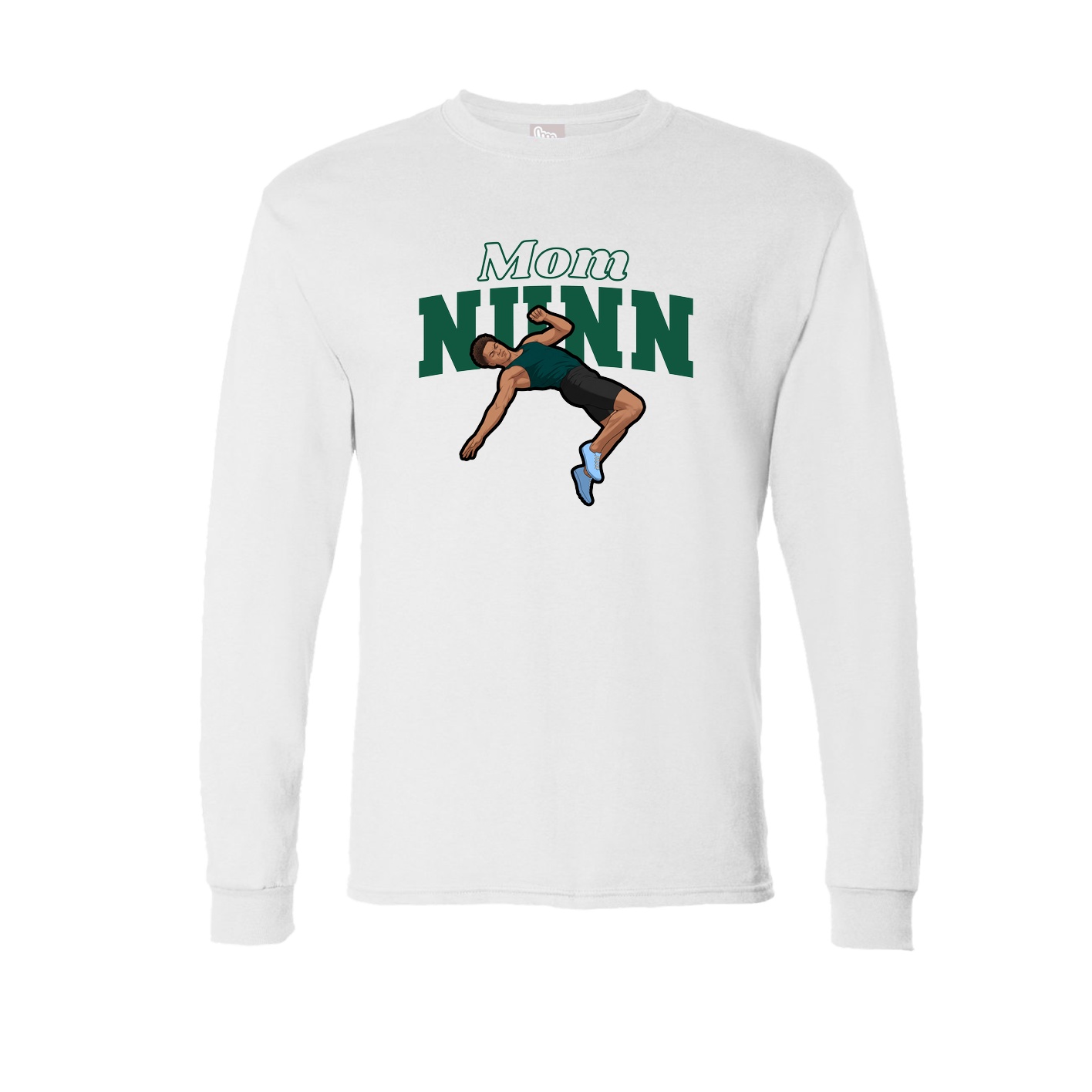 Long Sleeve Tee — Mothers Day Block in White