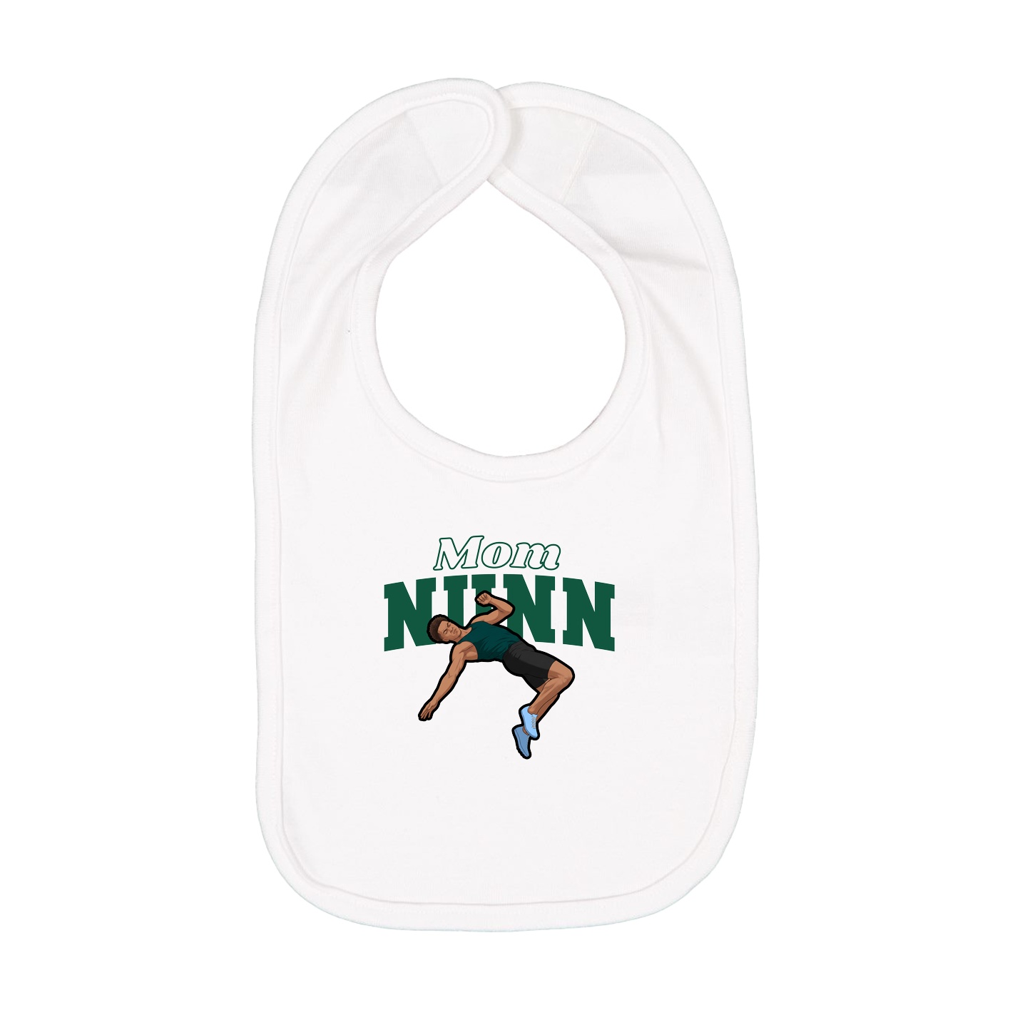 Infant Bib — Mothers Day Block in White