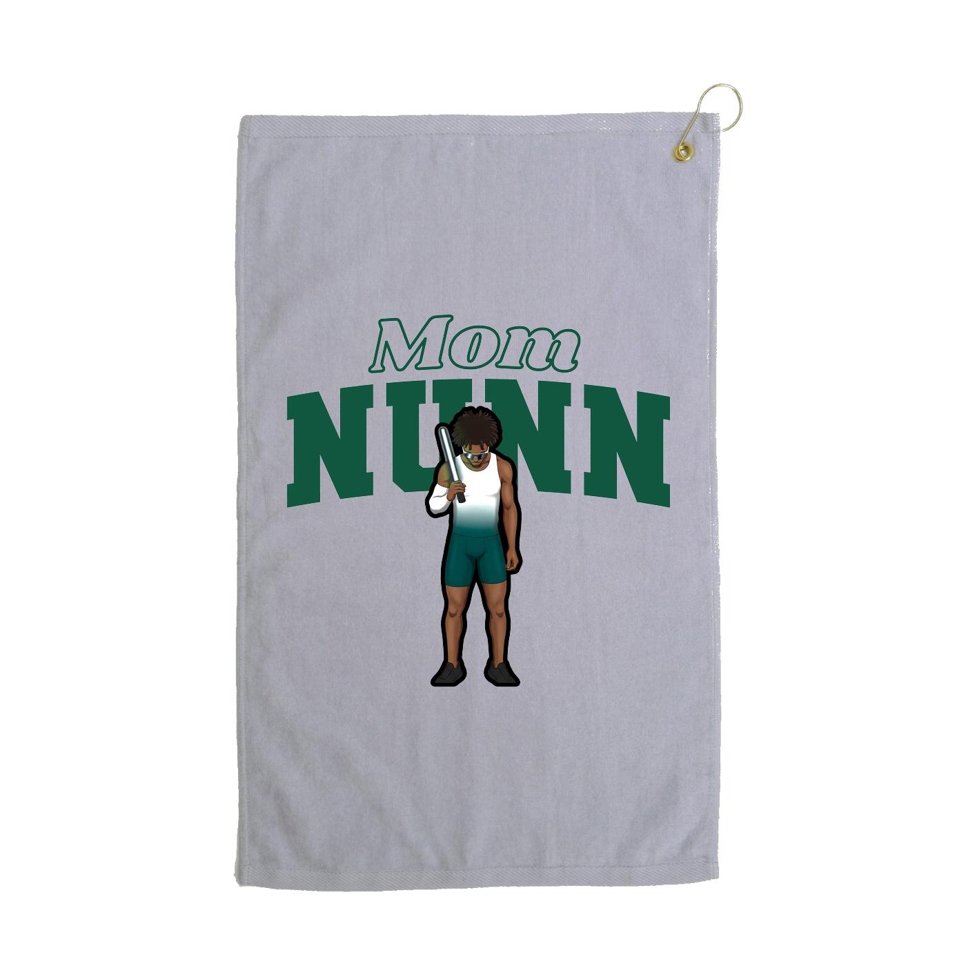 Golf Towel — Mothers Day Block in Grey
