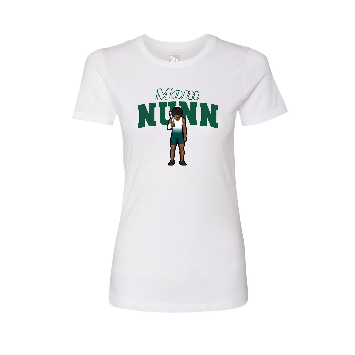 Womens Tee — Mothers Day Block in White