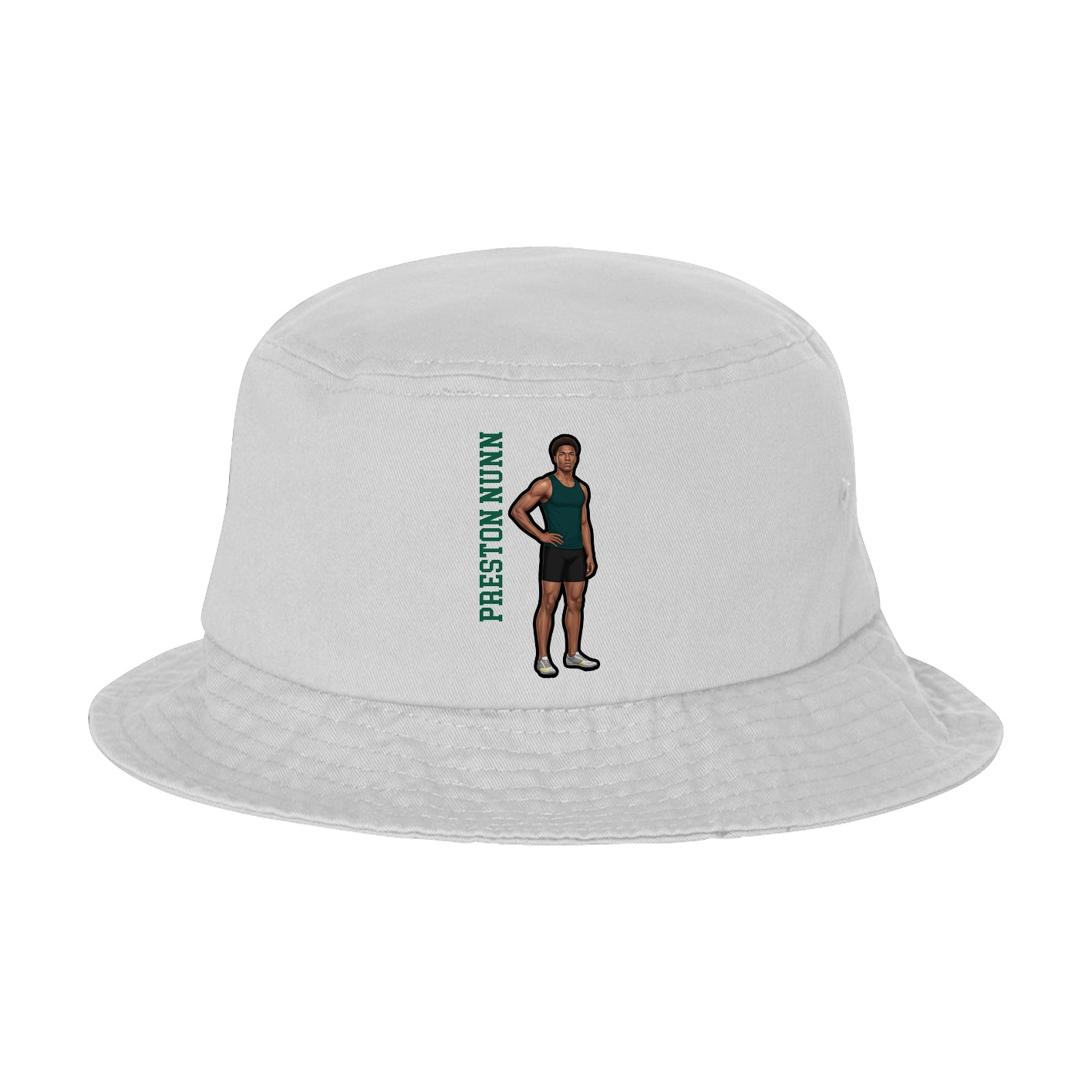 Bucket Cap — Name Vertical in White
