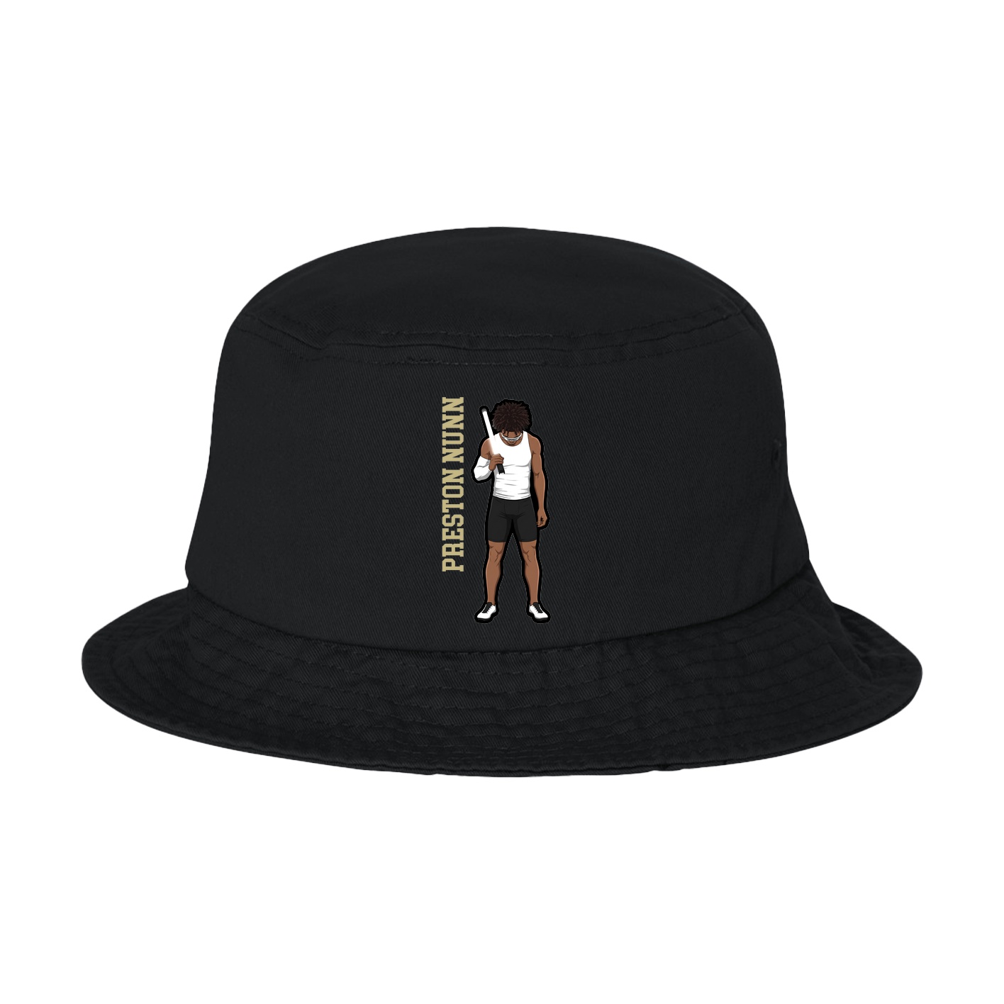 Bucket Cap — Name Vertical in Black