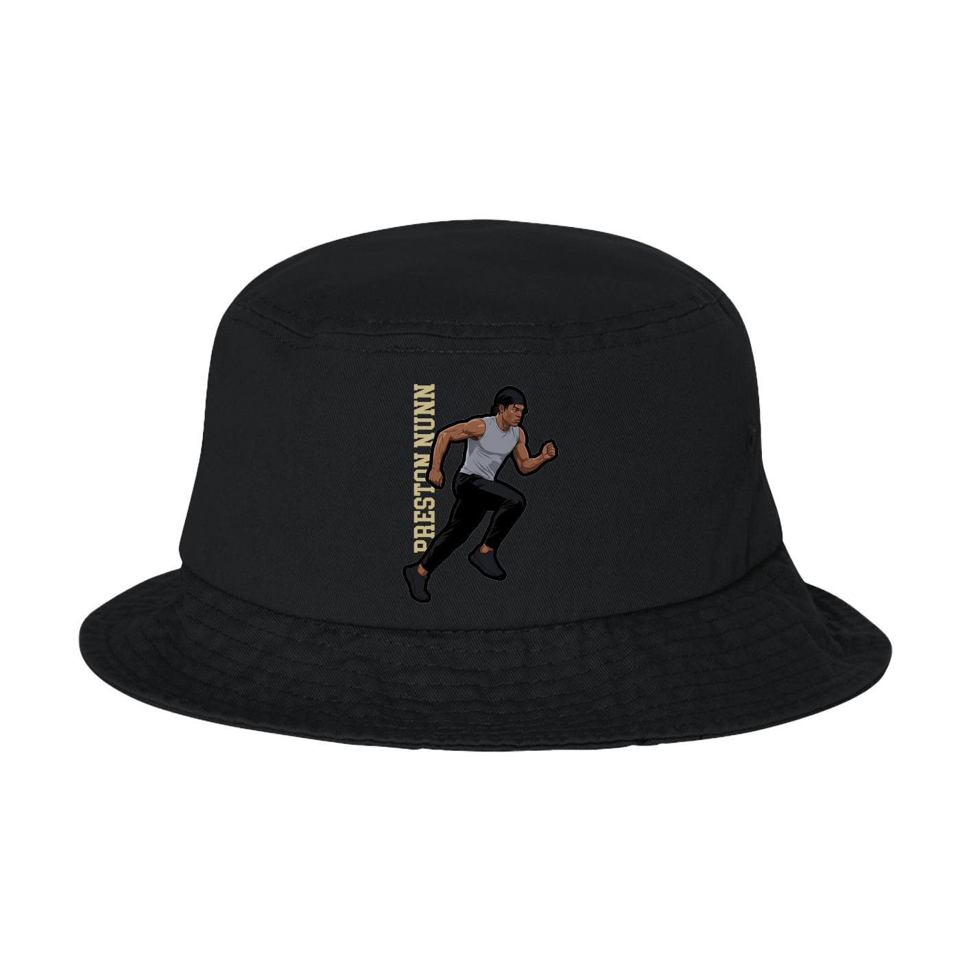 Bucket Cap — Name Vertical in Black