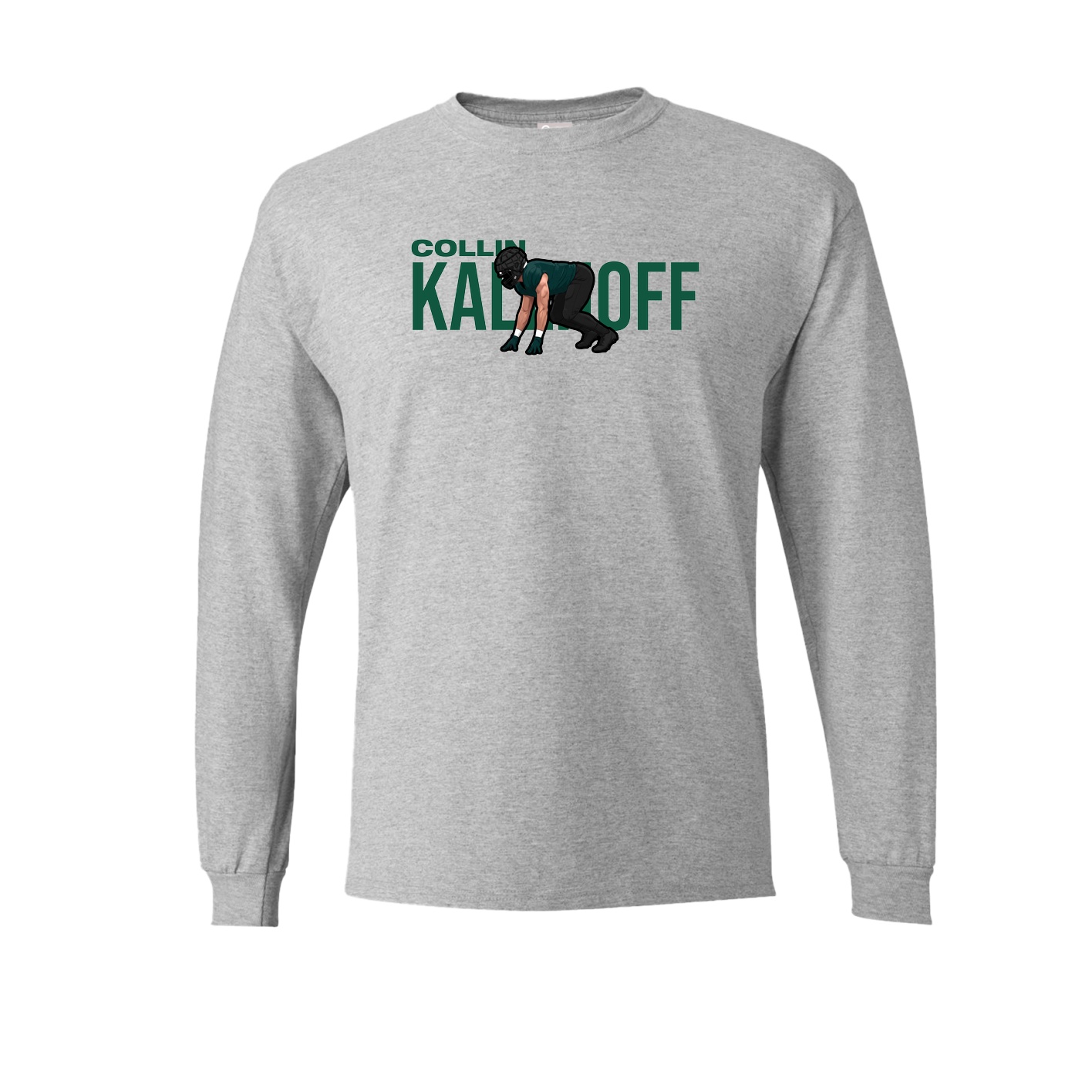 Long Sleeve Tee — Player Name in Grey