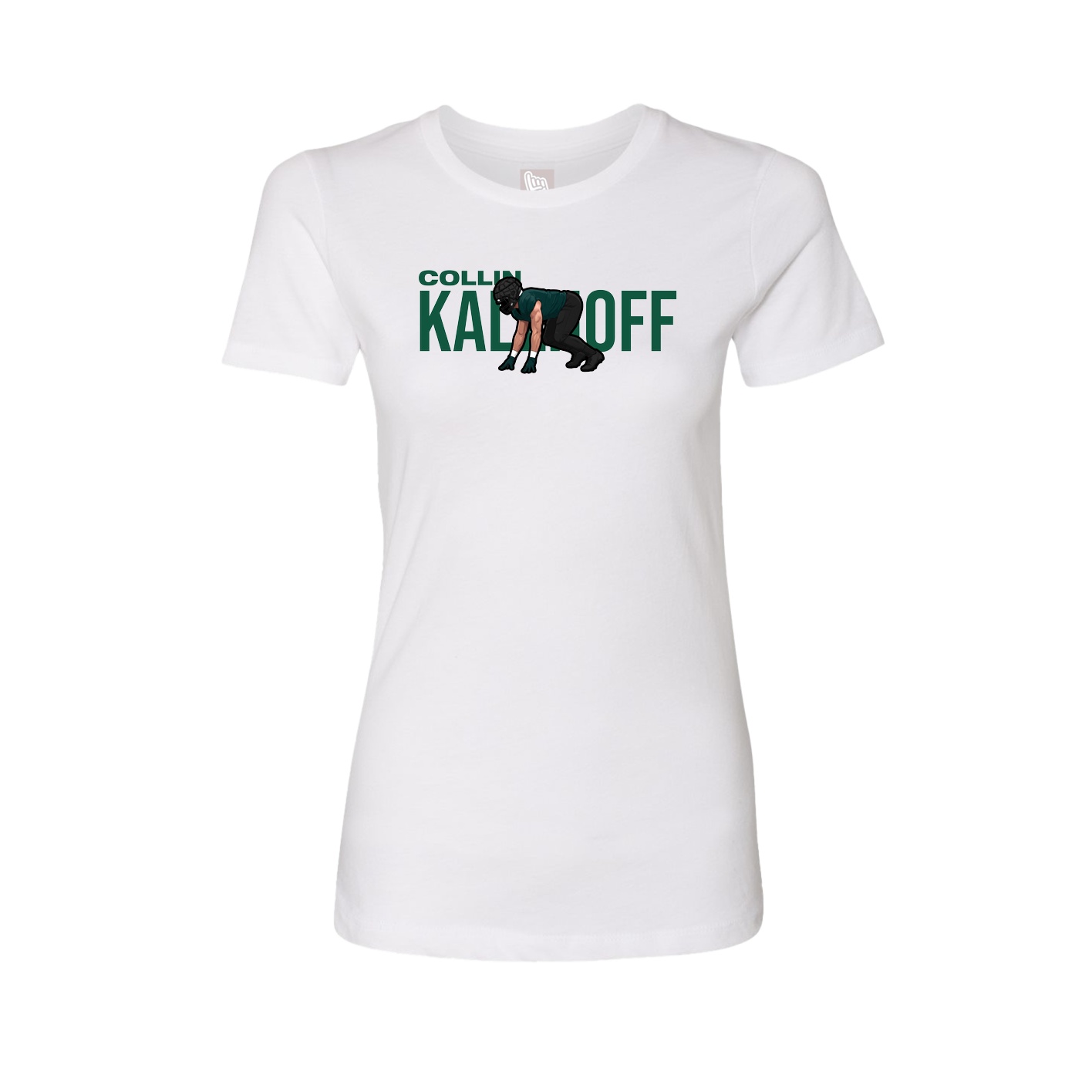 Fitted Women's Tee — Player Name in White