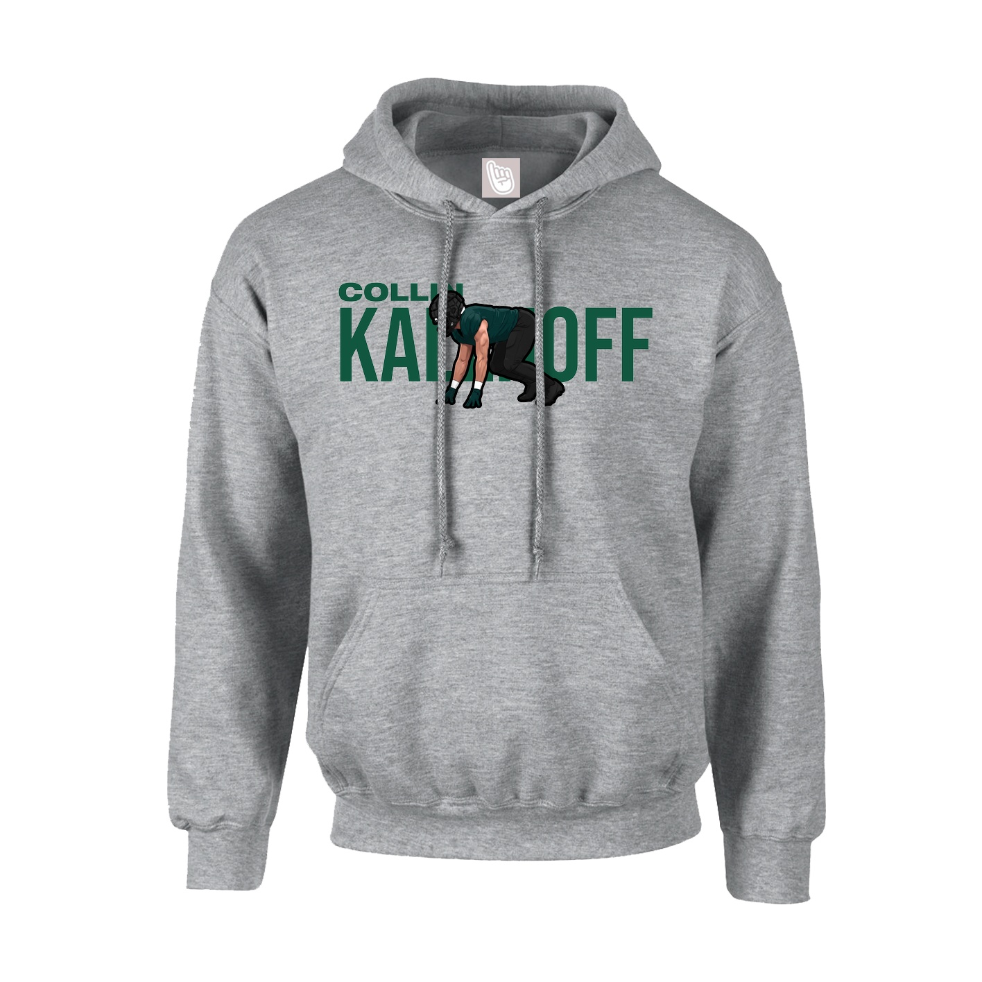 Youth Hoodie — Player Name in Grey