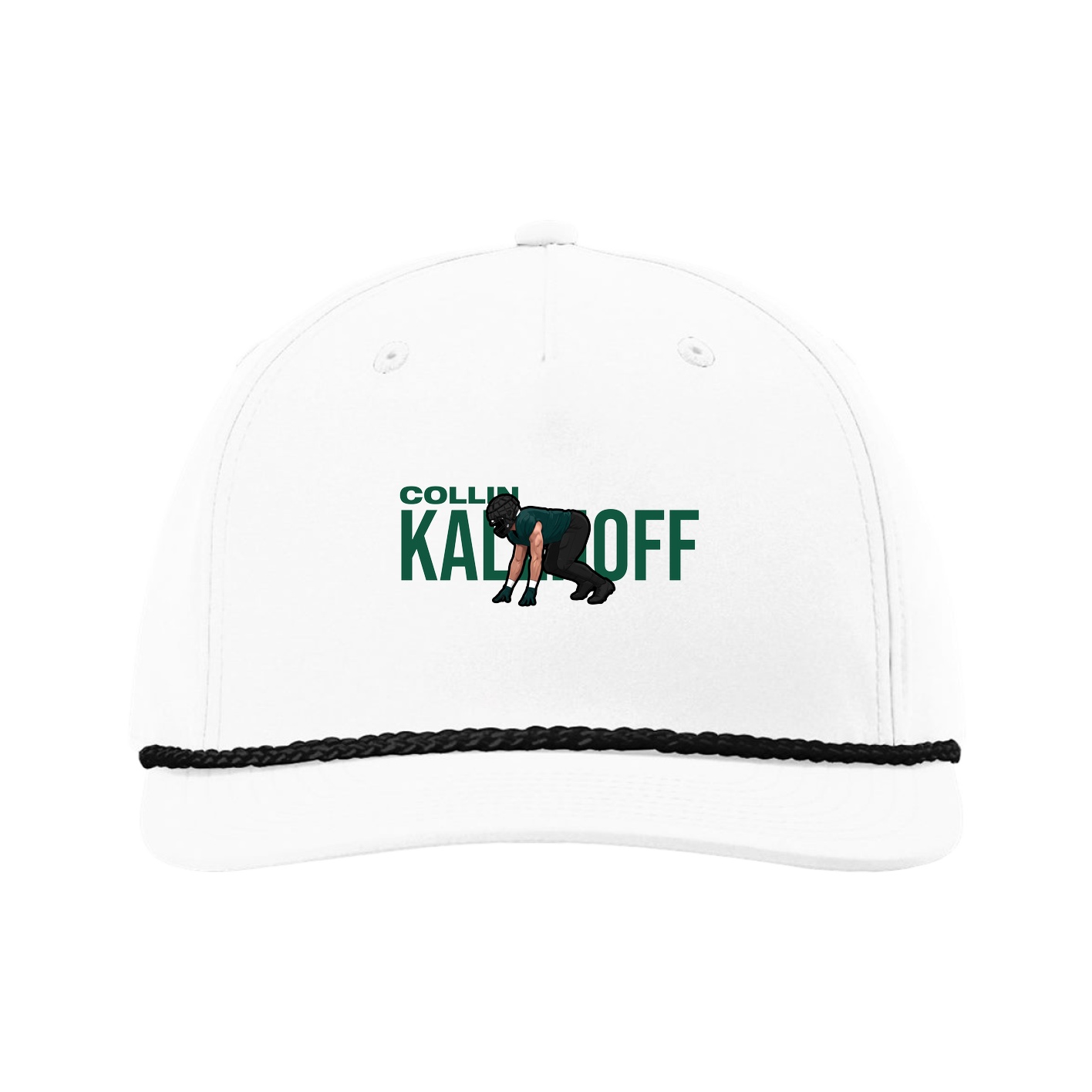 Five-Panel Classic Rope Cap — Player Name in White