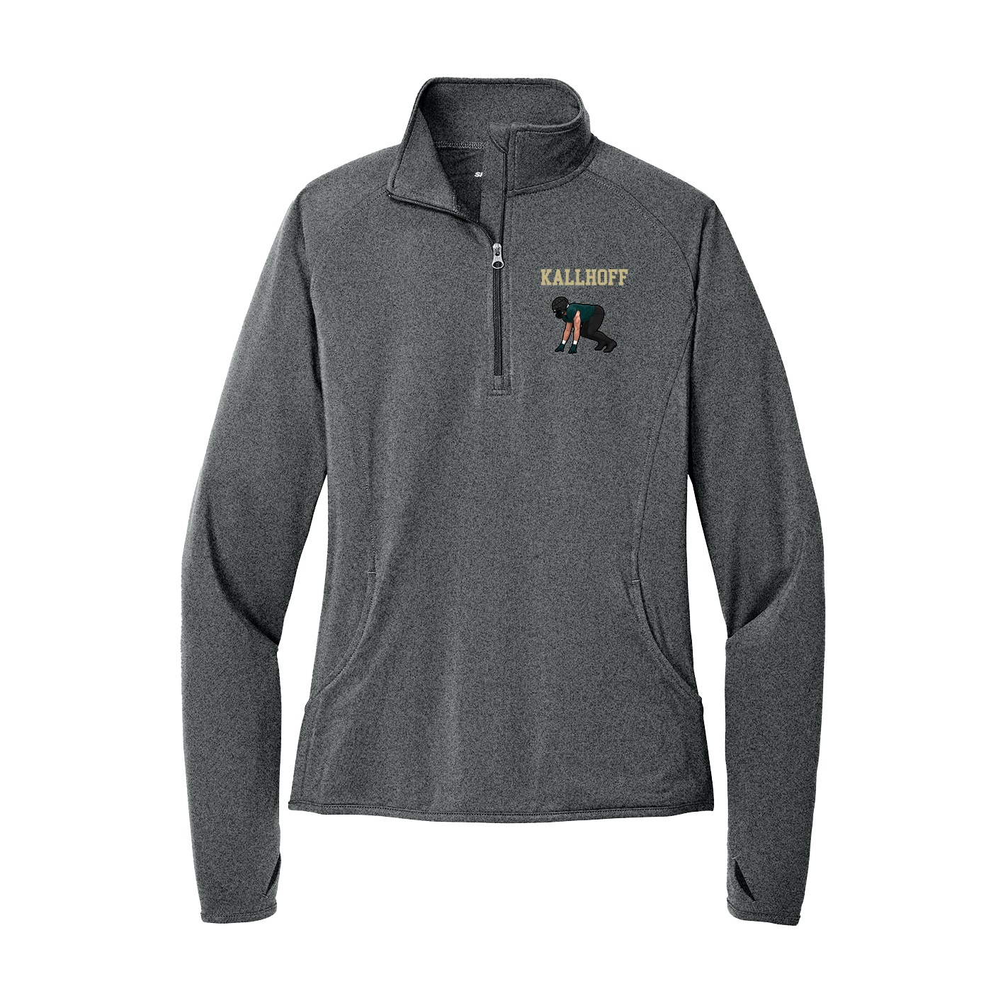 Women's Q-Zip Pullover — Shirsey in Grey
