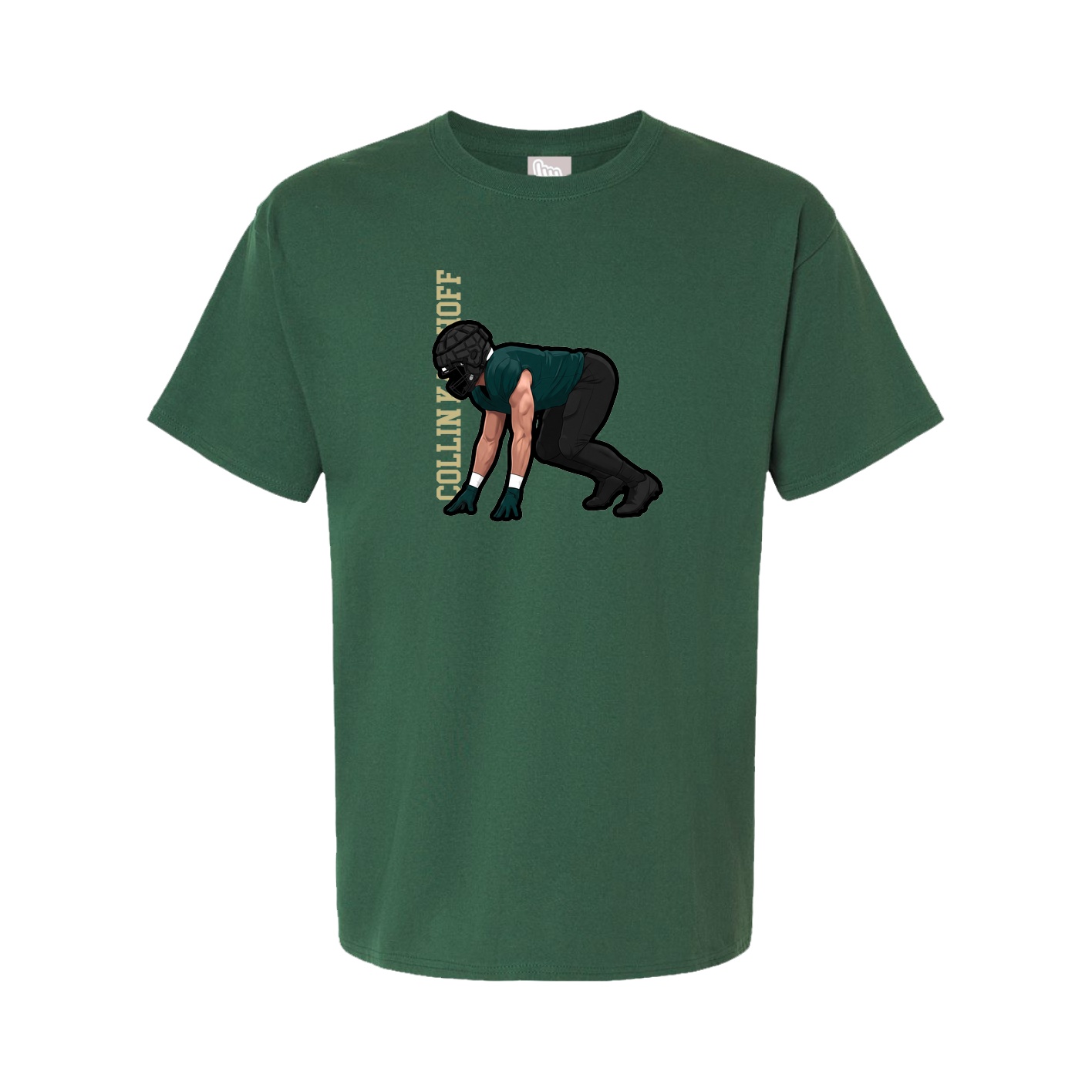 Tee — Name Vertical in Green
