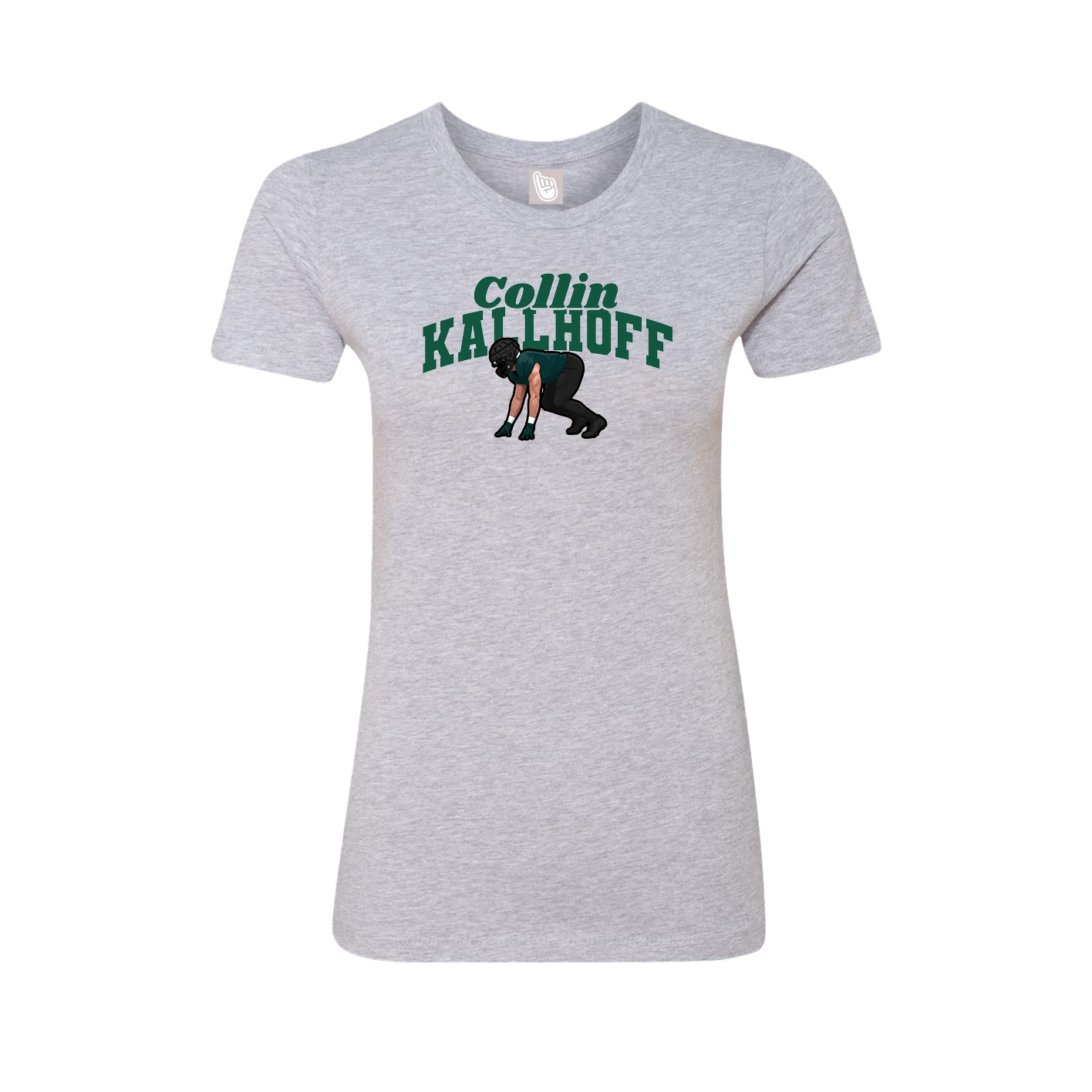 Fitted Women's Tee — Signature Arch in Grey