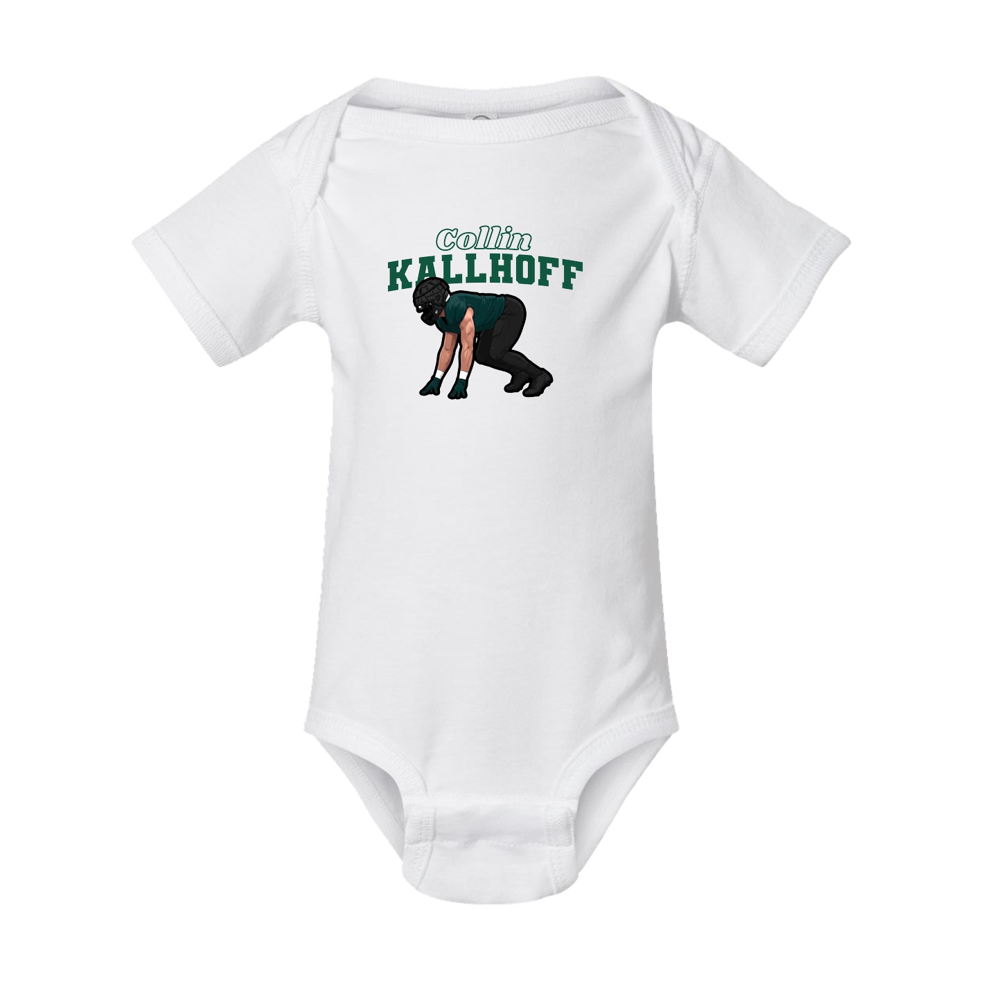 Baby Onesie — Name Arch in White