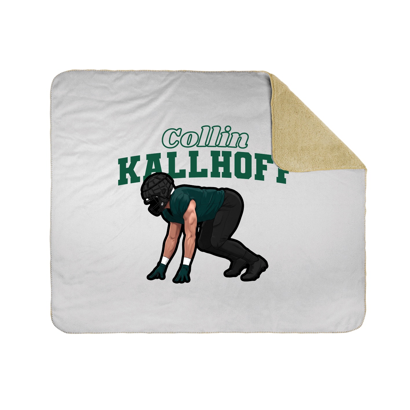 Throw Blanket — Name Arch in White