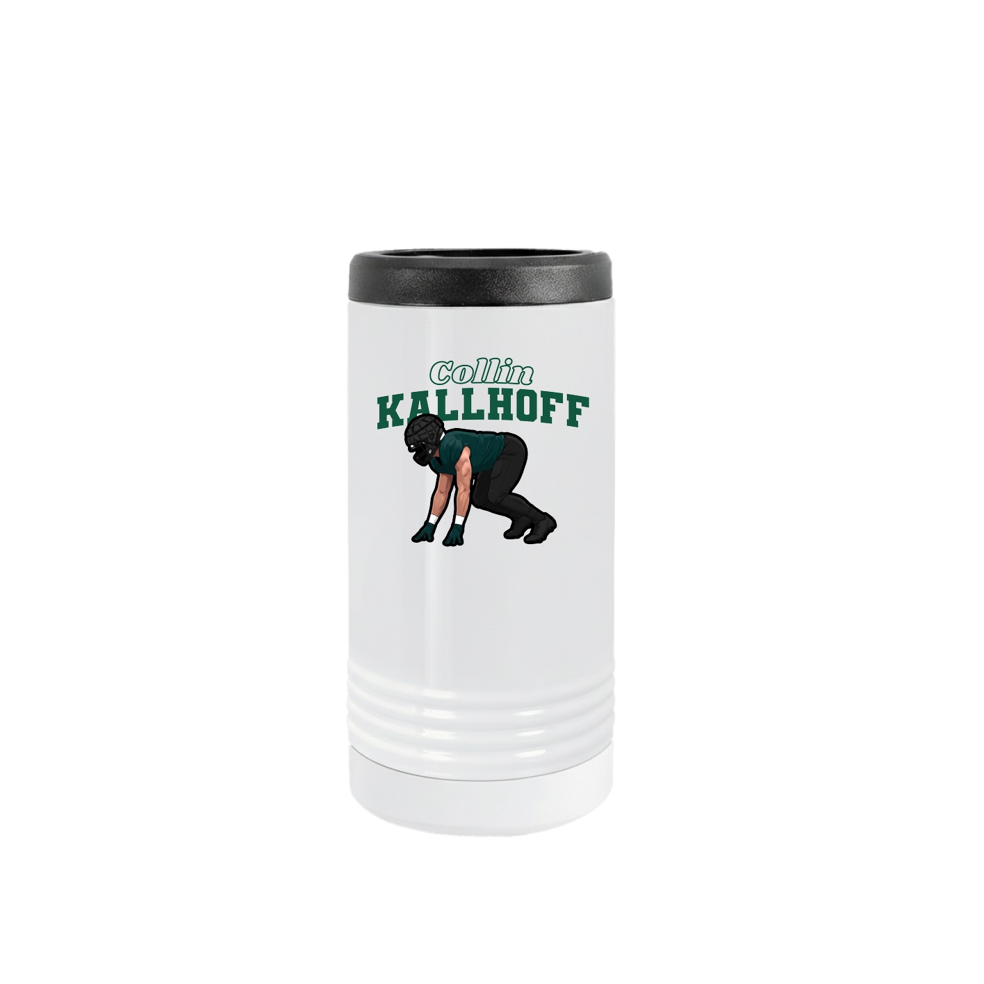 Slim Beverage Holder — Name Arch in White