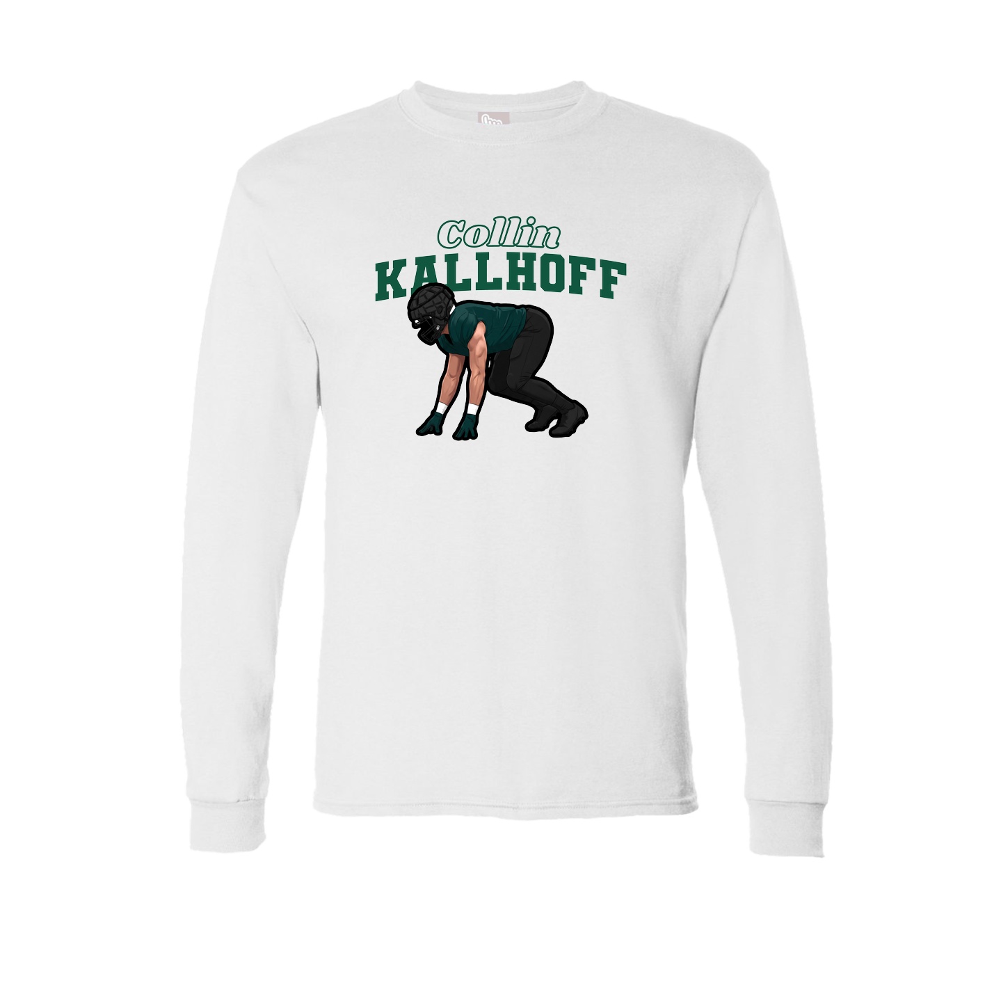 Long Sleeve Tee — Name Arch in White