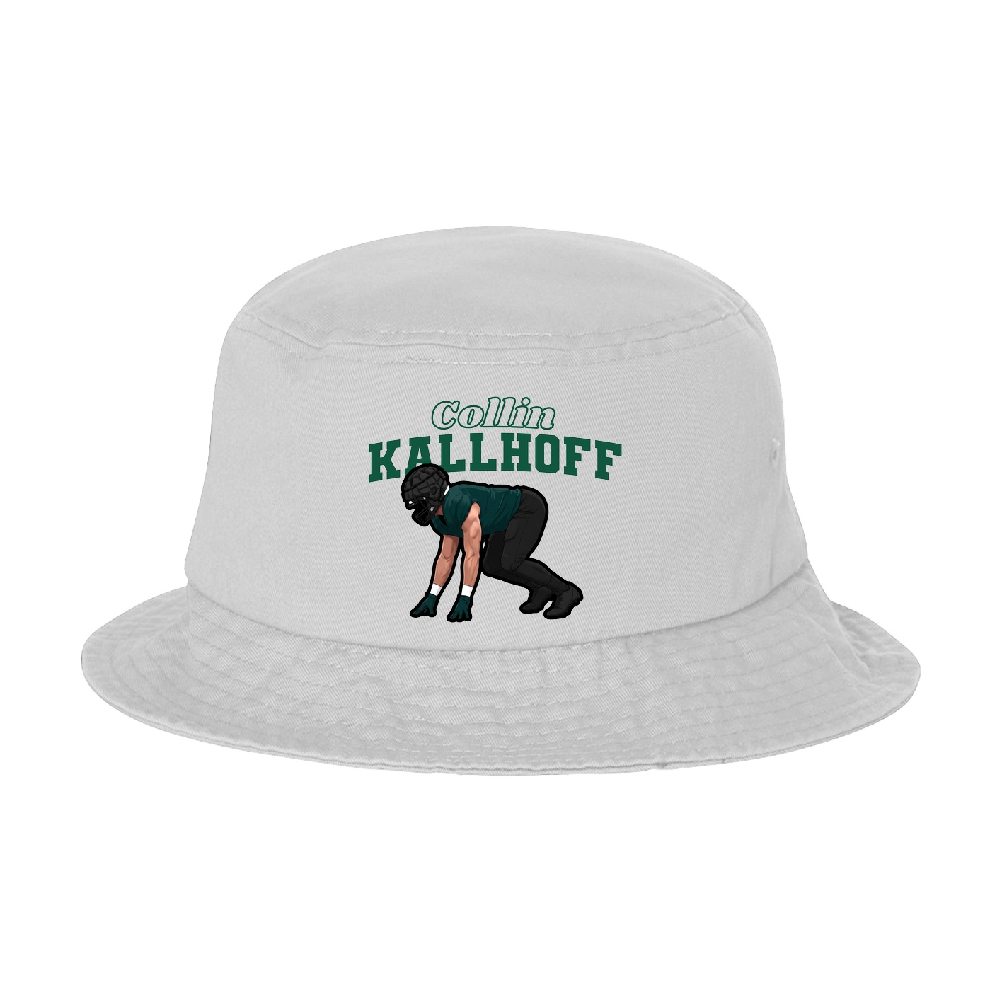 Bucket Cap — Name Arch in White