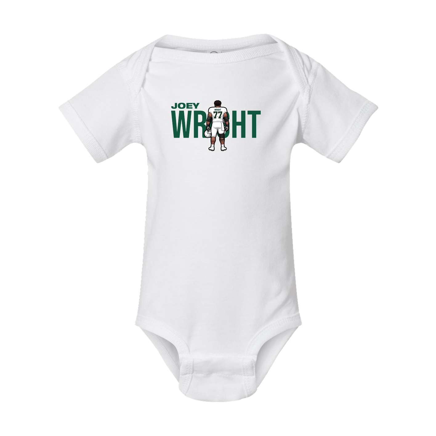 Baby Onesie — Player Name in White