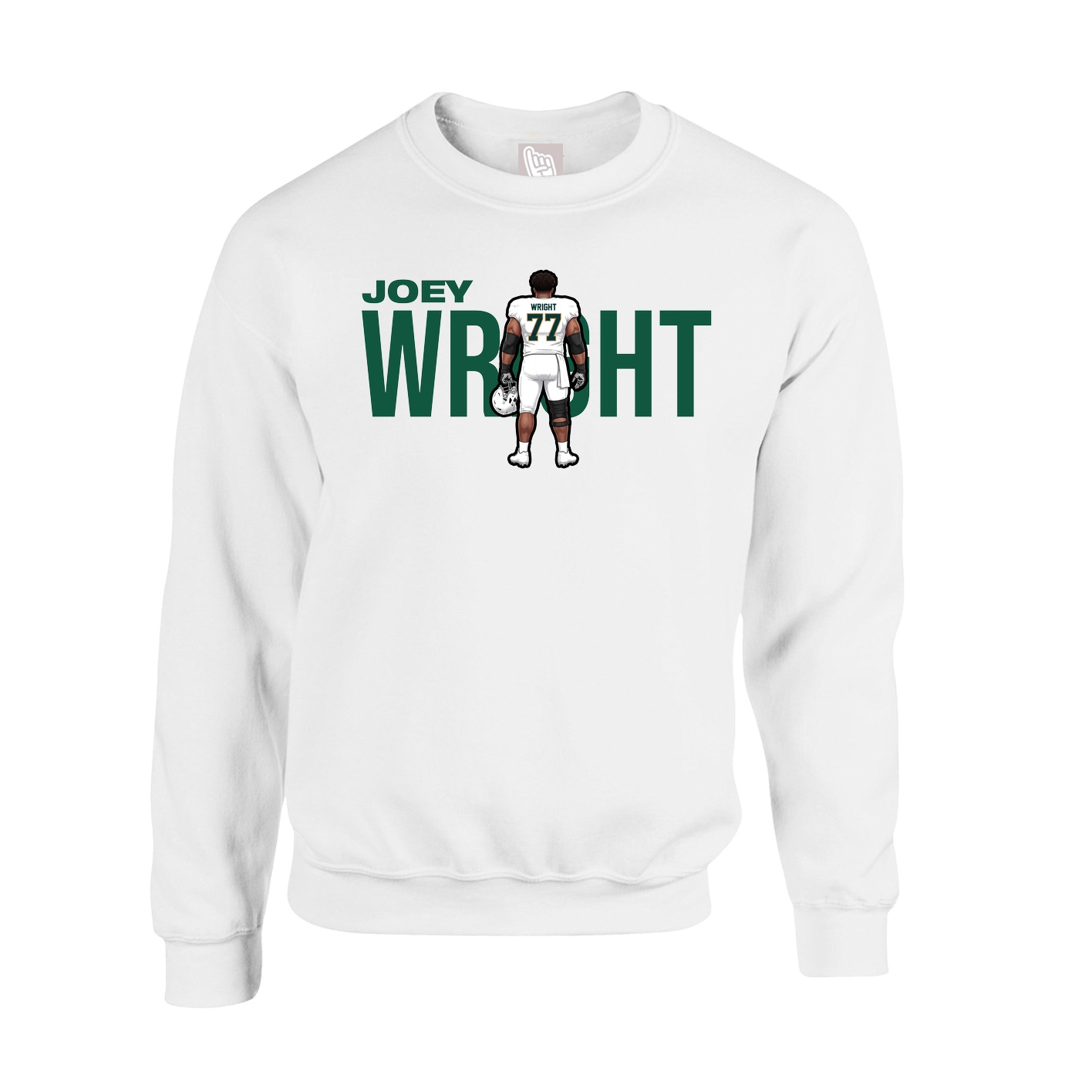 Fleece Crew — Player Name in White