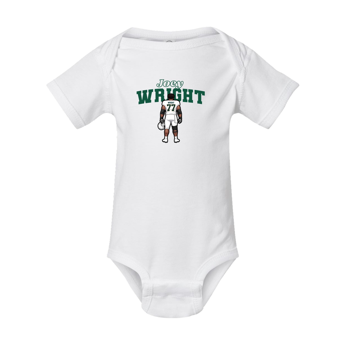 Baby Onesie — Name Arch in White