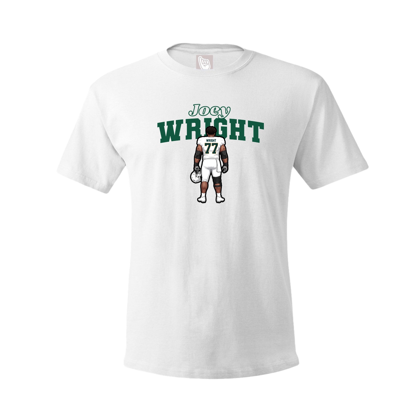 Youth Tee — Name Arch in White