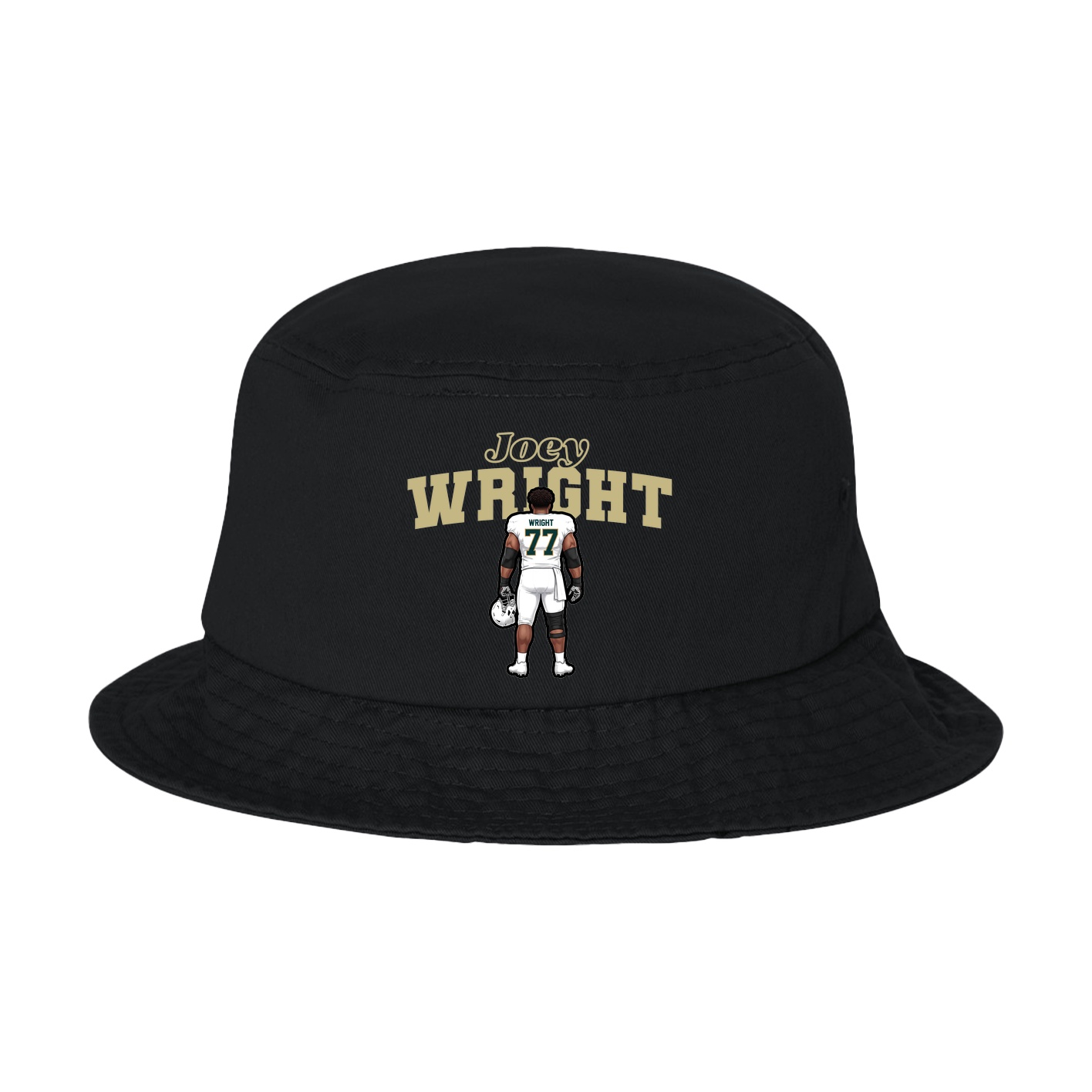 Bucket Cap — Name Arch in Black
