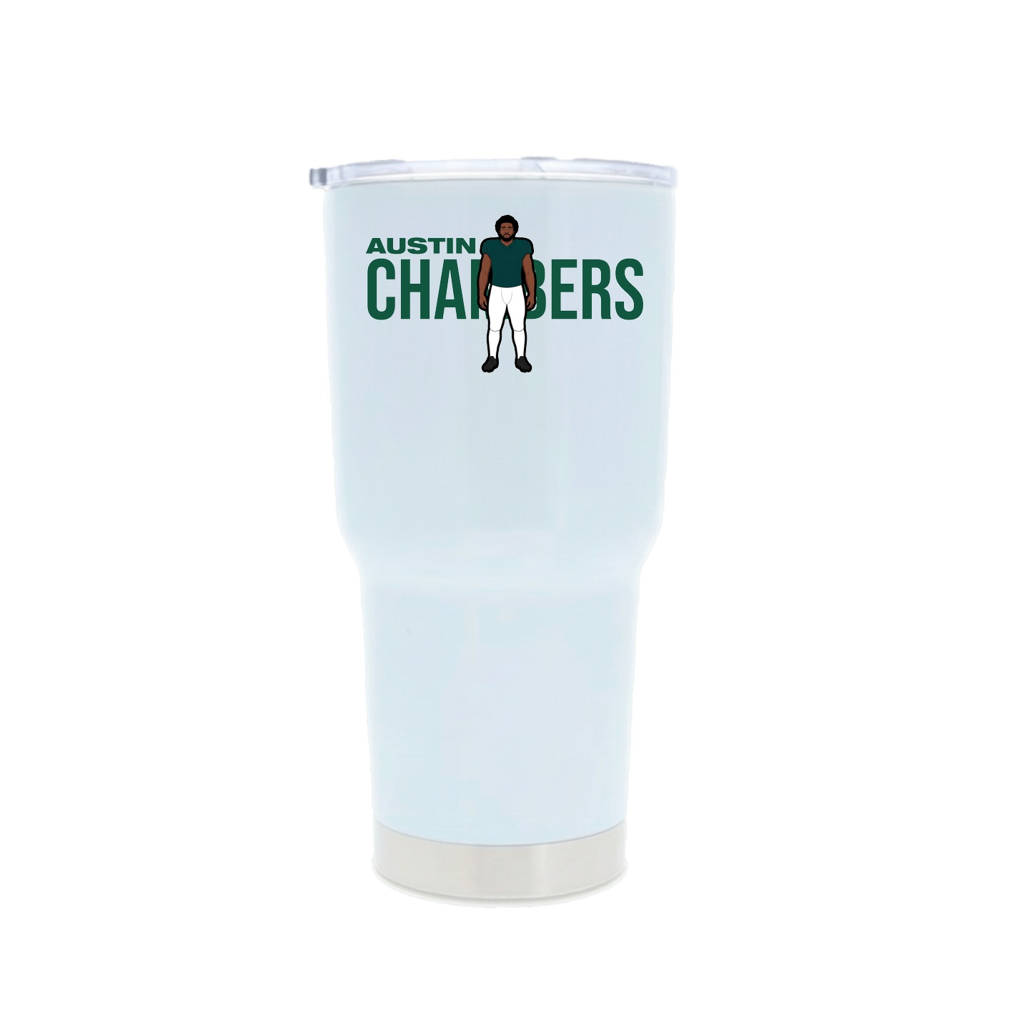 30oz Stainless Steel Tumbler — Player Name in White