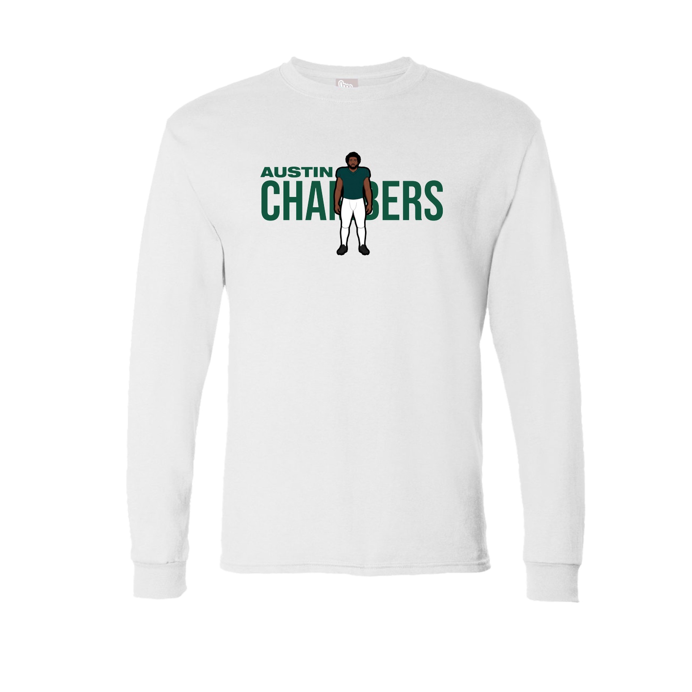 Long Sleeve Tee — Player Name in White