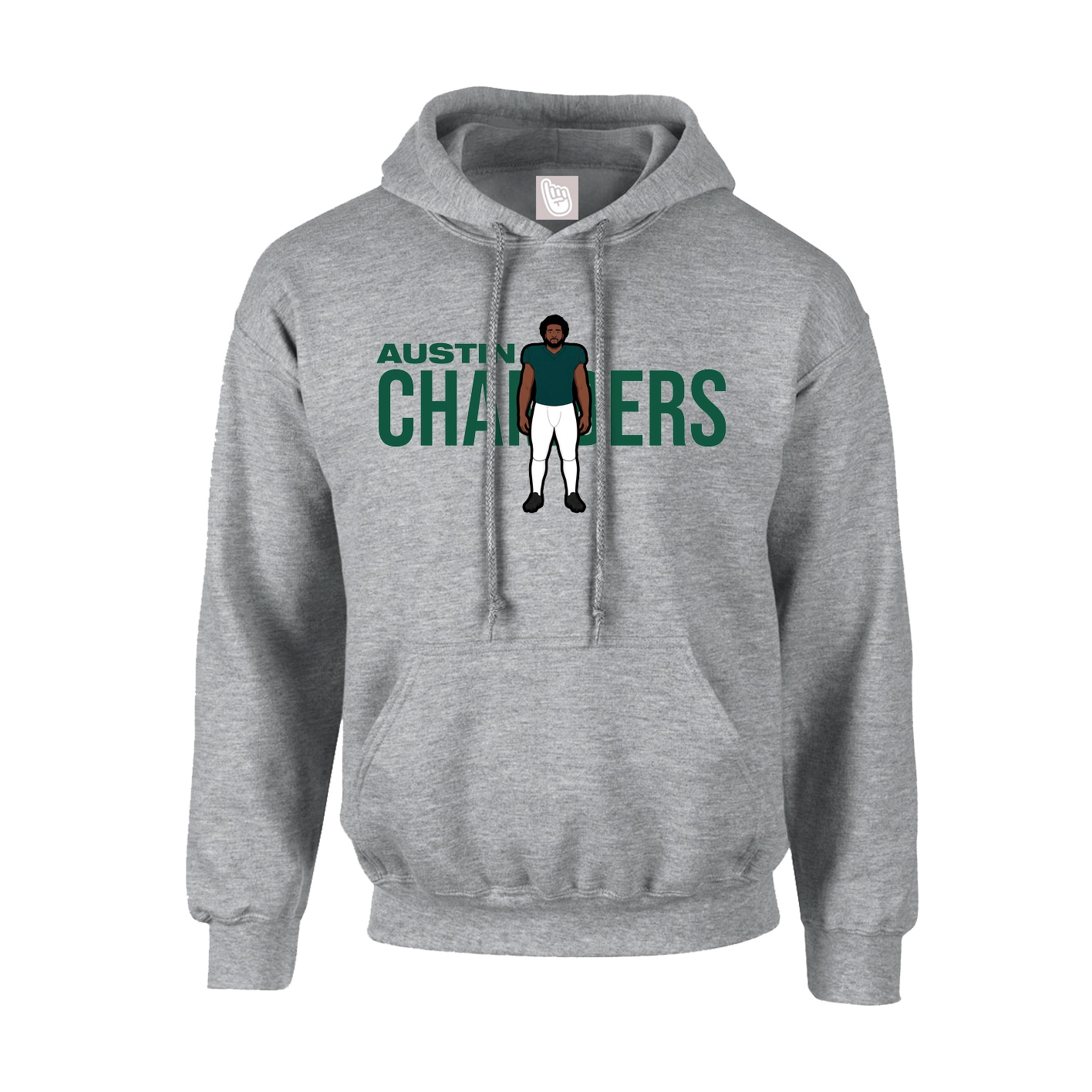Hoodie — Player Name in Grey