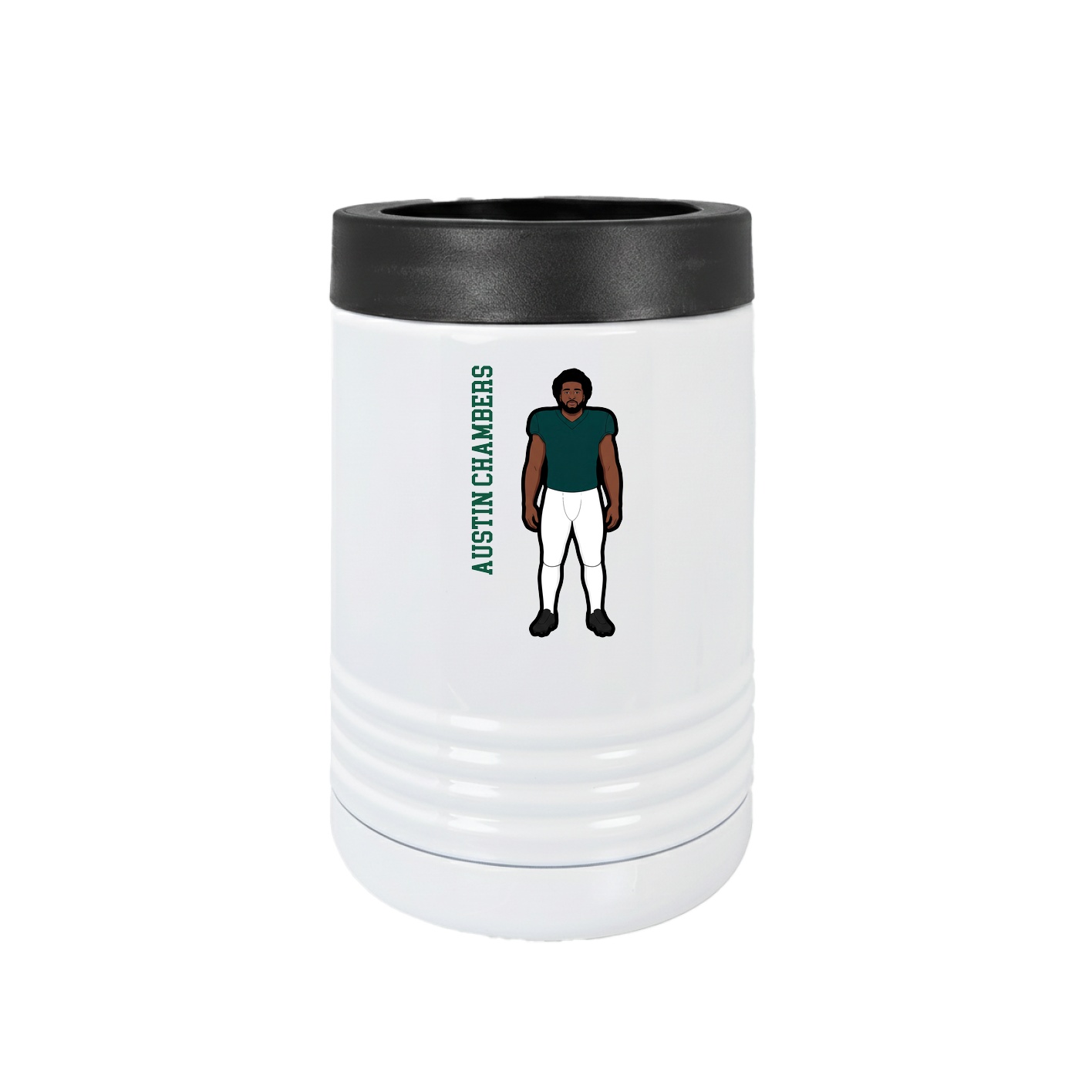 Beverage Holder — Name Vertical in White