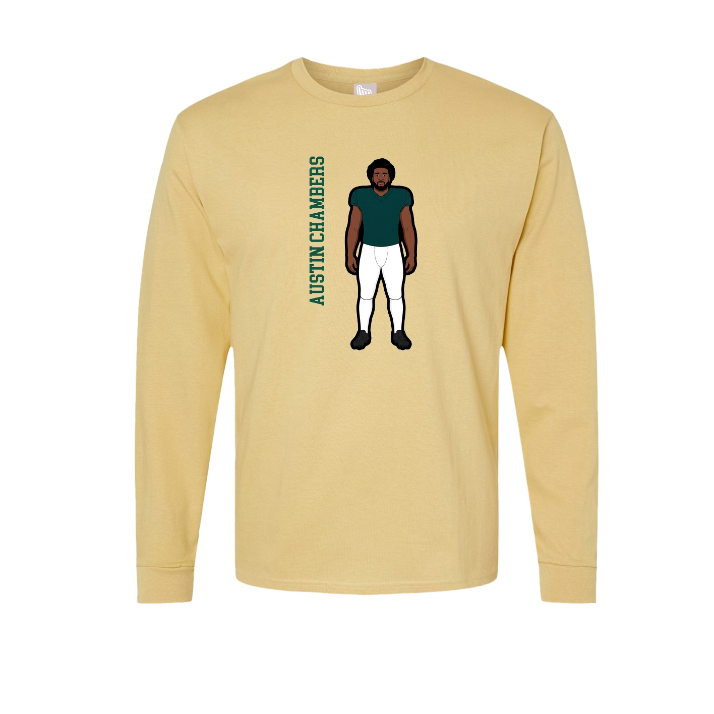 Long Sleeve Tee — Name Vertical in Vegas Gold