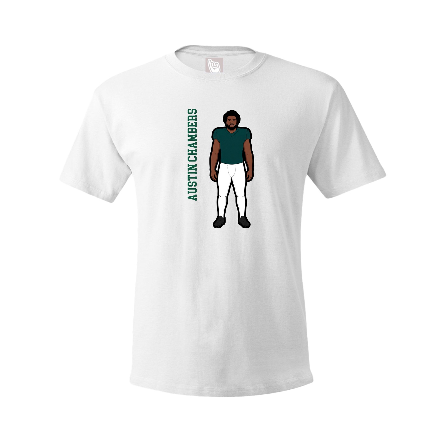 Youth Tee — Name Vertical in White