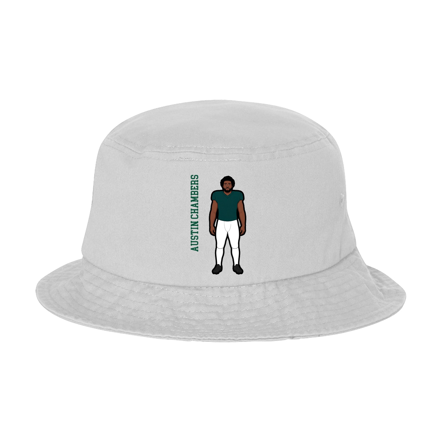 Bucket Cap — Name Vertical in White