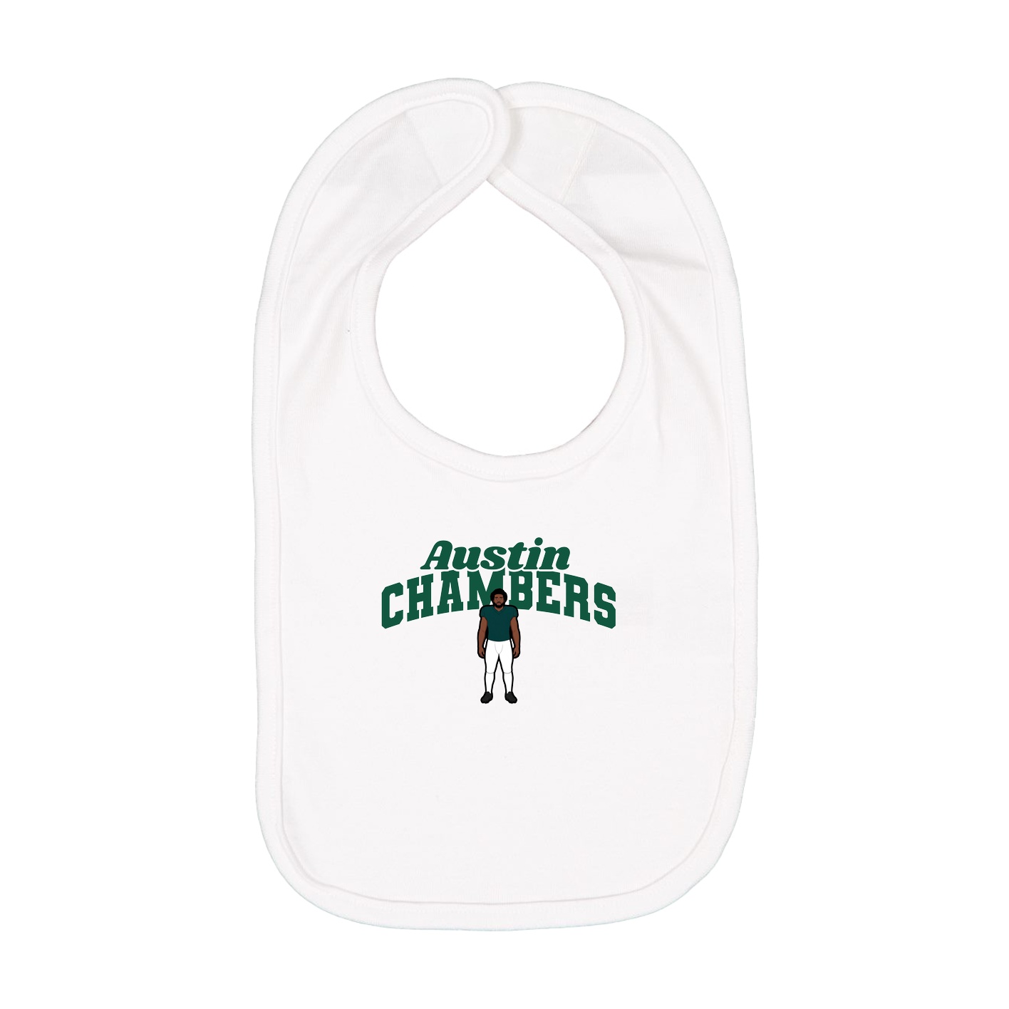 Infant Bib — Signature Arch in White